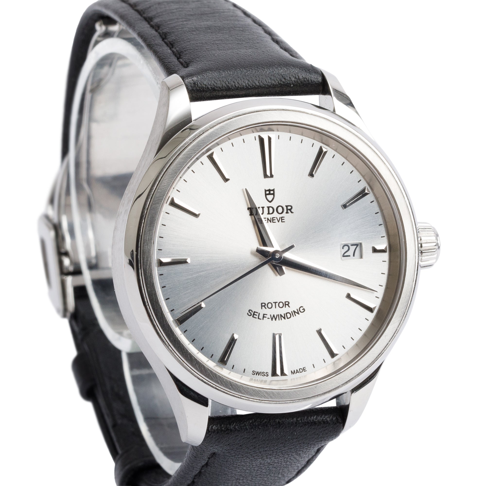 Tudor Stainless Steel Style 38 MM Automatic Watch 12500 w/ Box & Papers
