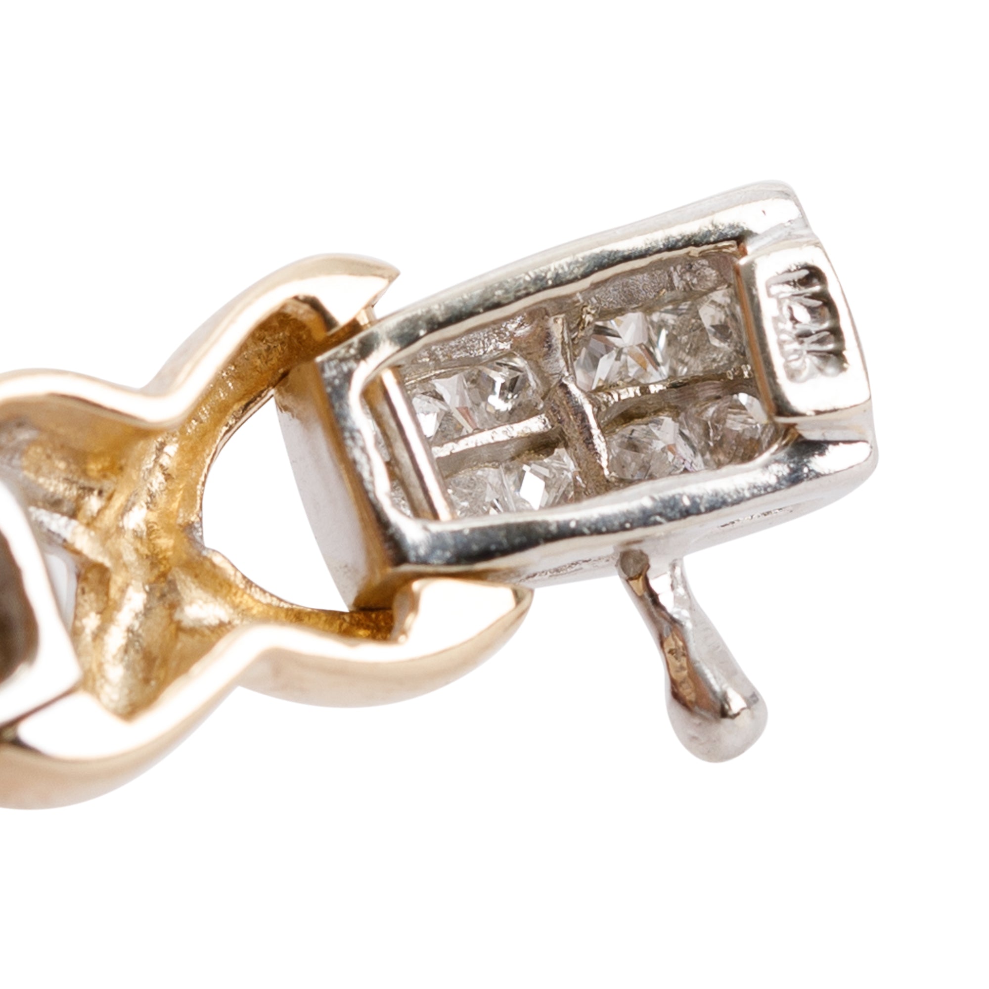 Two-Tone Diamond Tennis Bracelet