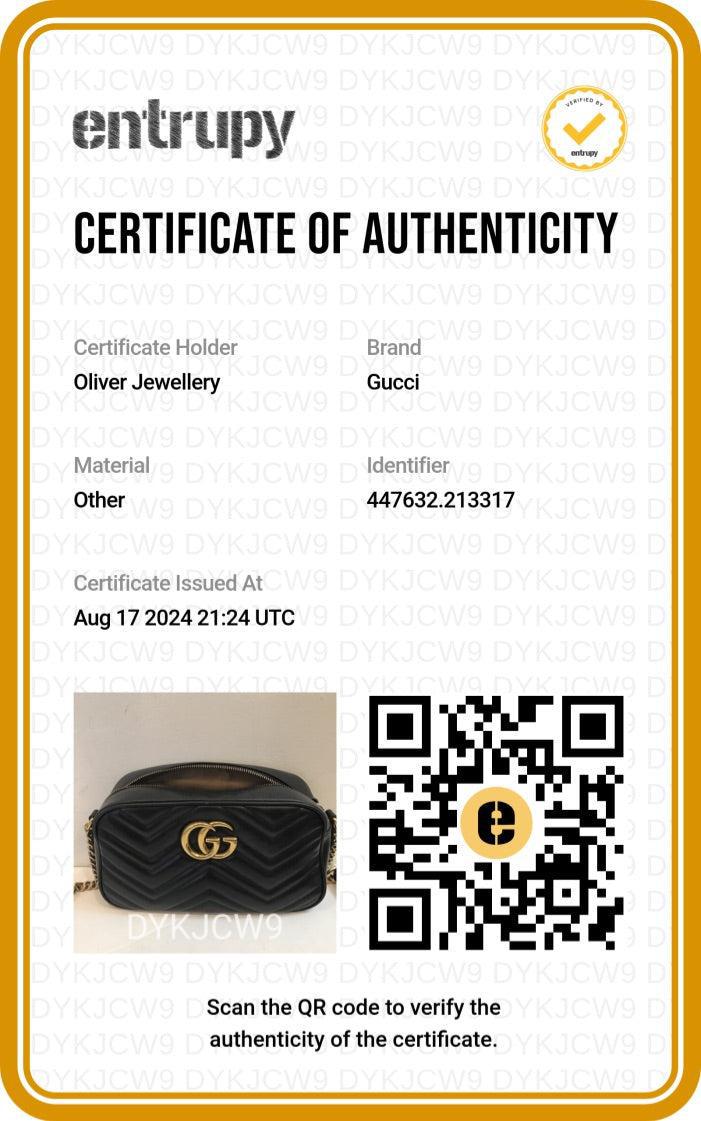 Gucci Black GG Marmont Matelasse Small Shoulder Bag w/ Box