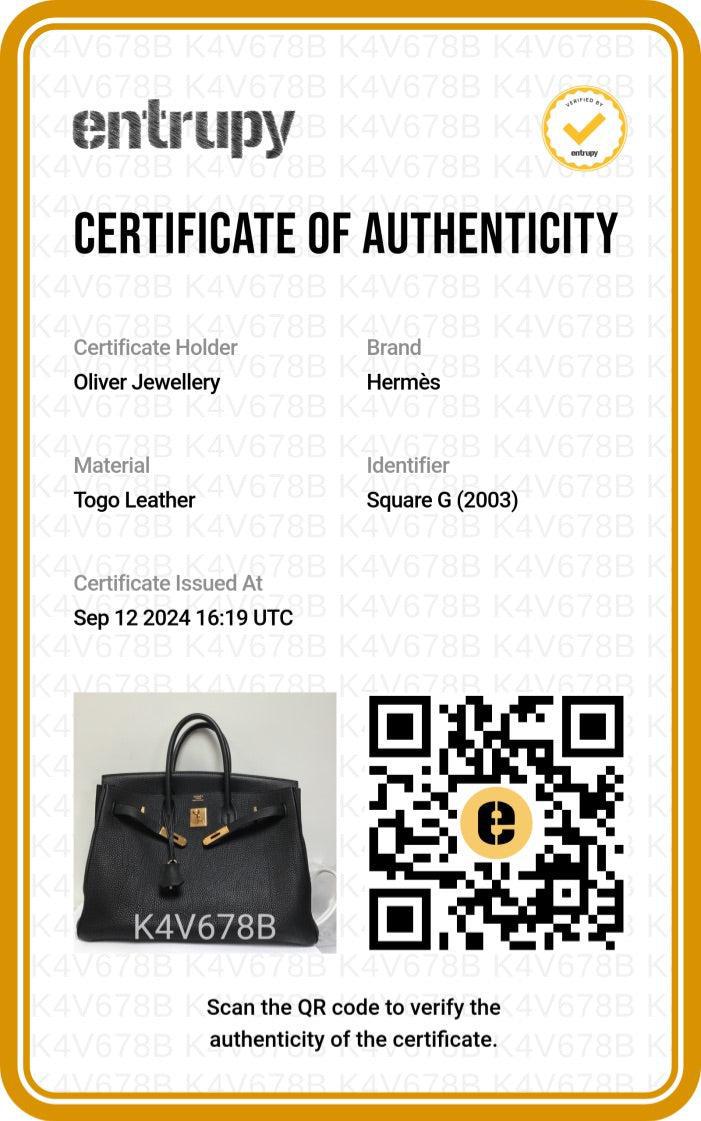 Hermes Noir Togo Birkin 35