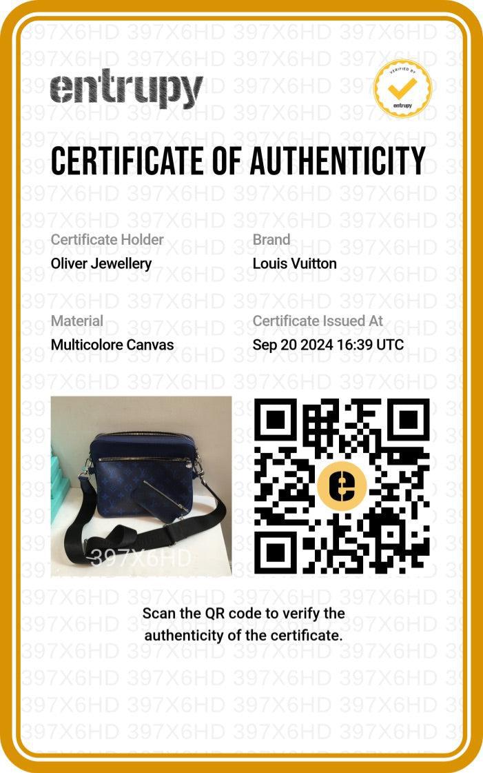 Louis Vuitton 2022 Blue Taigarama Trio Messenger Bag w/ Box