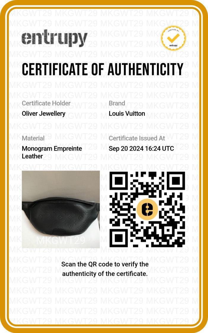 Louis Vuitton Black Monogram Shadow Calfskin Leather Discovery Bumbag w/ Box