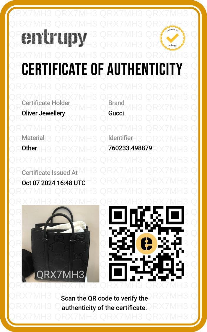 Gucci Black Jumbo GG Embossed Calfksin Leather Convertible Tote