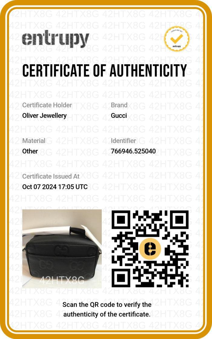 Gucci Black Leather Jumbo GG Medium Messenger Bag