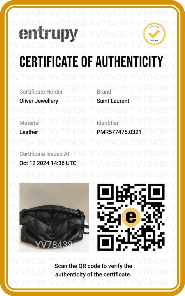 Saint Laurent 2021 Black Nappa Leather Medium Puffer Loulou Shoulder Bag