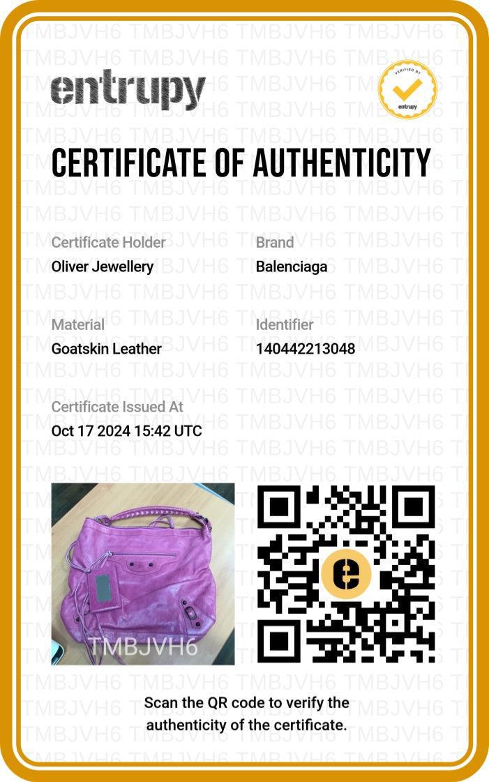 Balenciaga Pink Agneau Leather Classic Day Hobo Bag