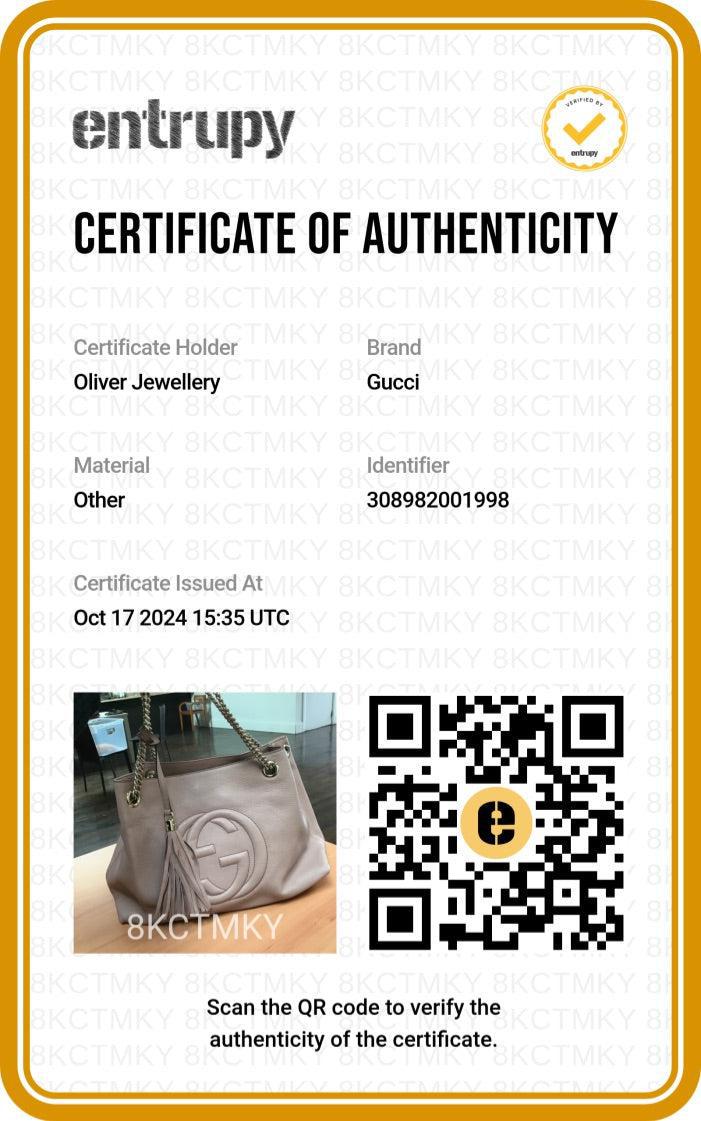 Gucci Pink Grained Leather Medium Soho Chain Tote