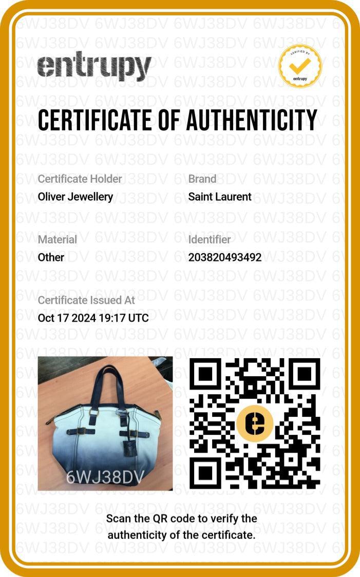 Saint Laurent Blue Ombre Leather Small Downtown Tote