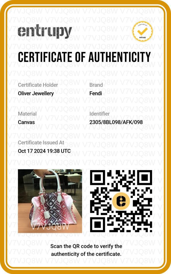 Fendi Pink Multicolor Ombre Canvas Forever Bauletto Boston Bag