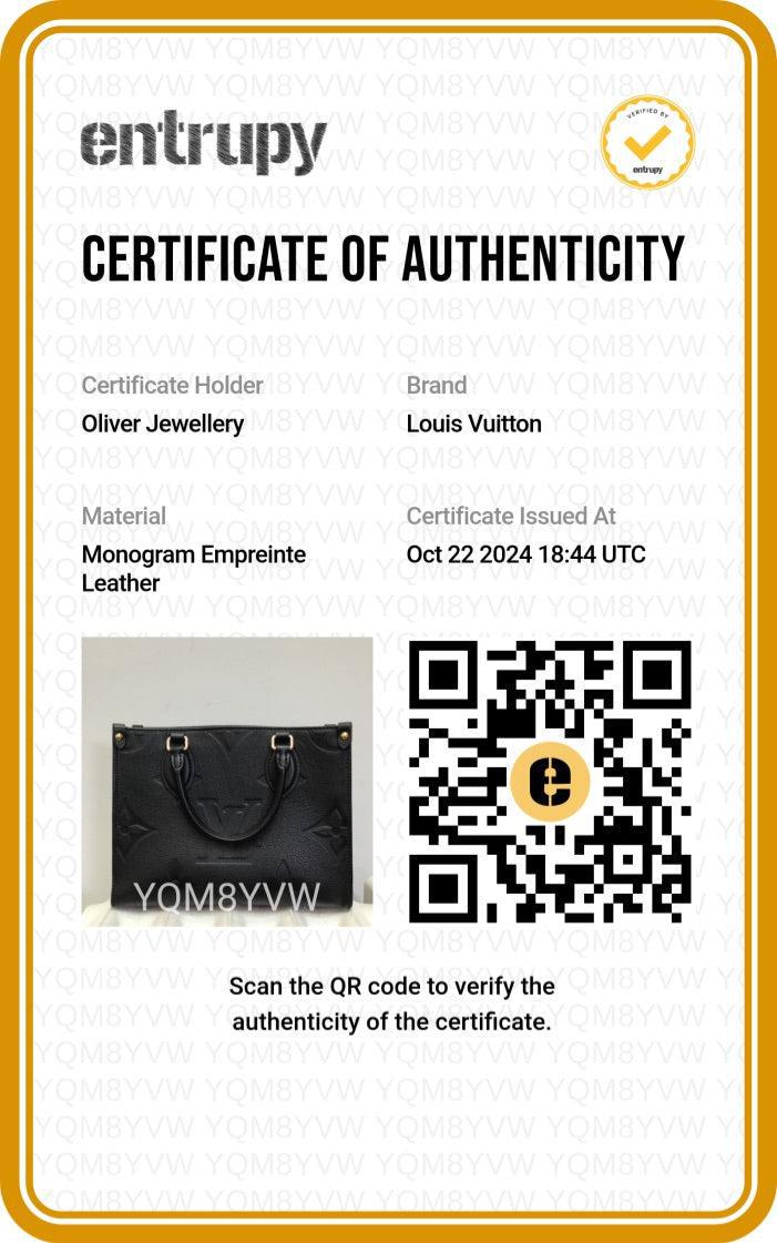 Louis Vuitton Black Empreinte Monogram OnTheGo PM w/ Strap, Box & Receipt