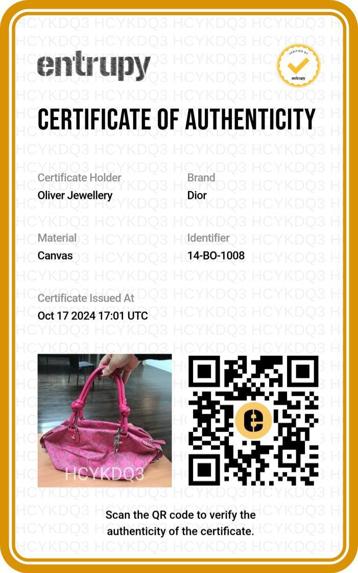 Christian Dior Pink Cannage Coated Canvas Shoulder Bag