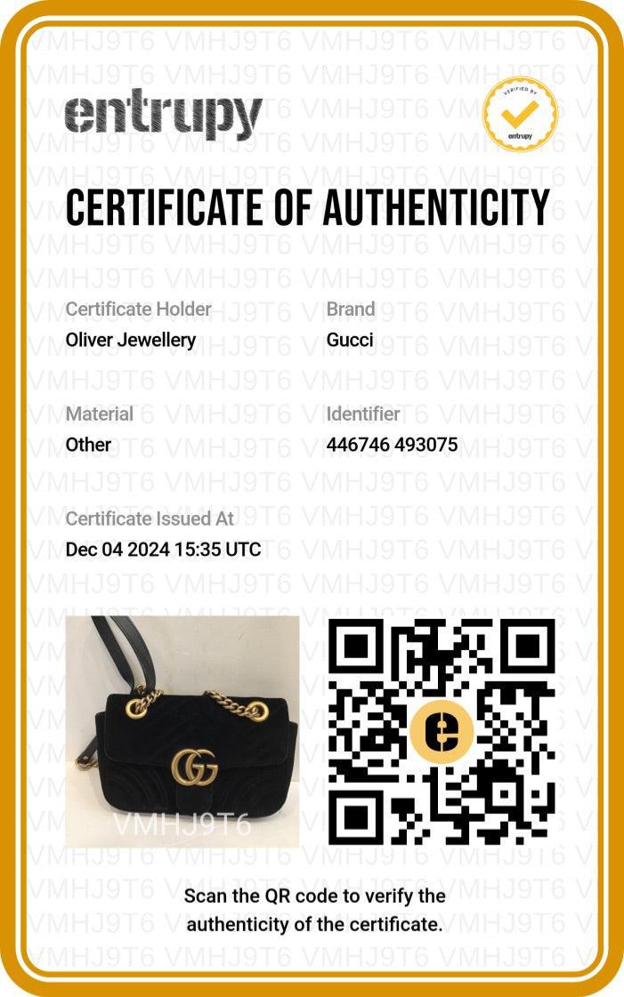 Gucci Black Velvet Matelasse GG Marmont Mini Shoulder Bag