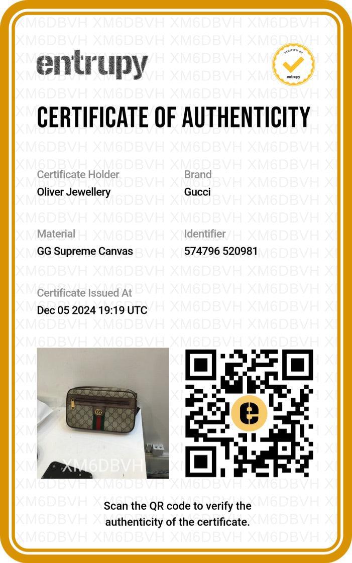 Gucci GG Supreme Web Medium Ophidia GG Belt Bag w/ Box