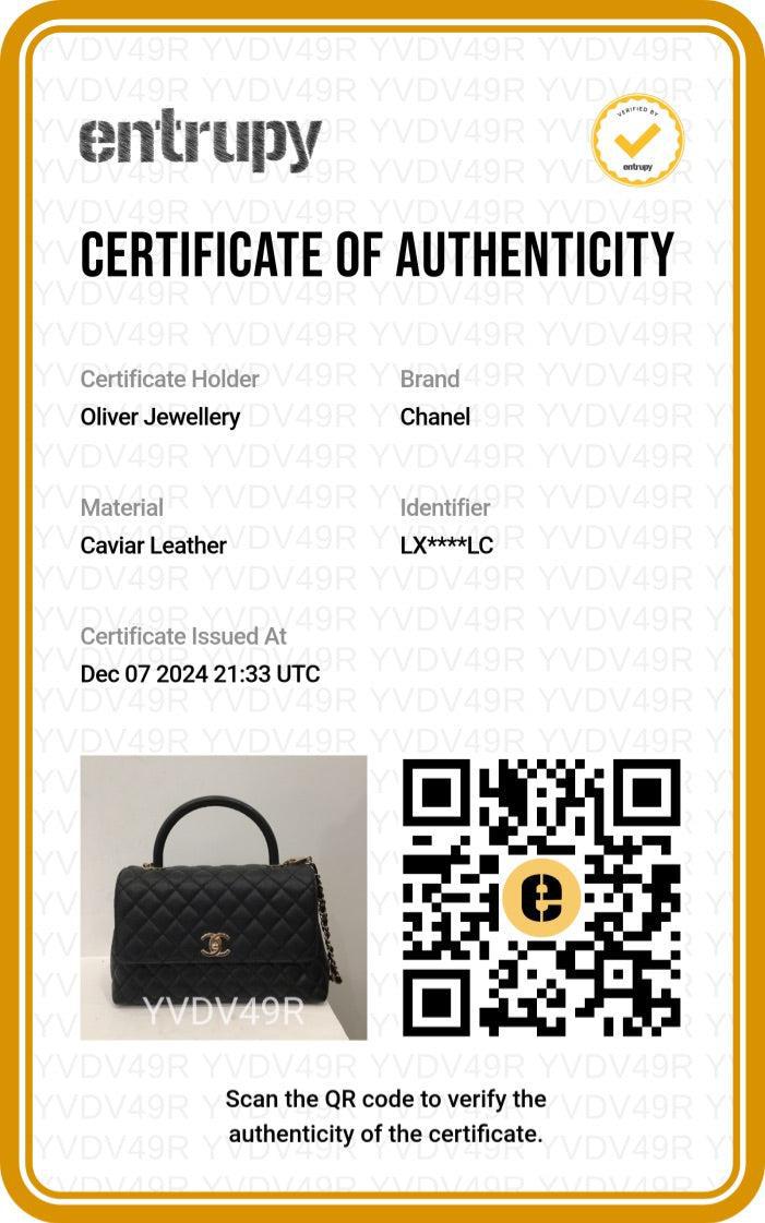 Chanel Black Quilted Caviar Leather Large Flap Top Handle Bag w/ Strap