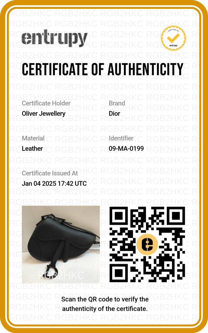 Christian Dior Black Ultramatte Calfskin Leather Mini Saddle Bag