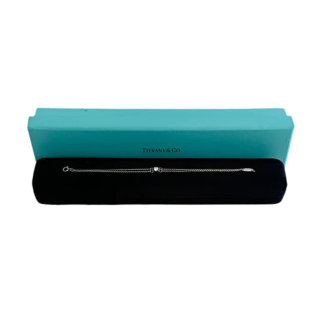 Tiffany & Co. Platinum Solitaire Diamond Bracelet w/ Box