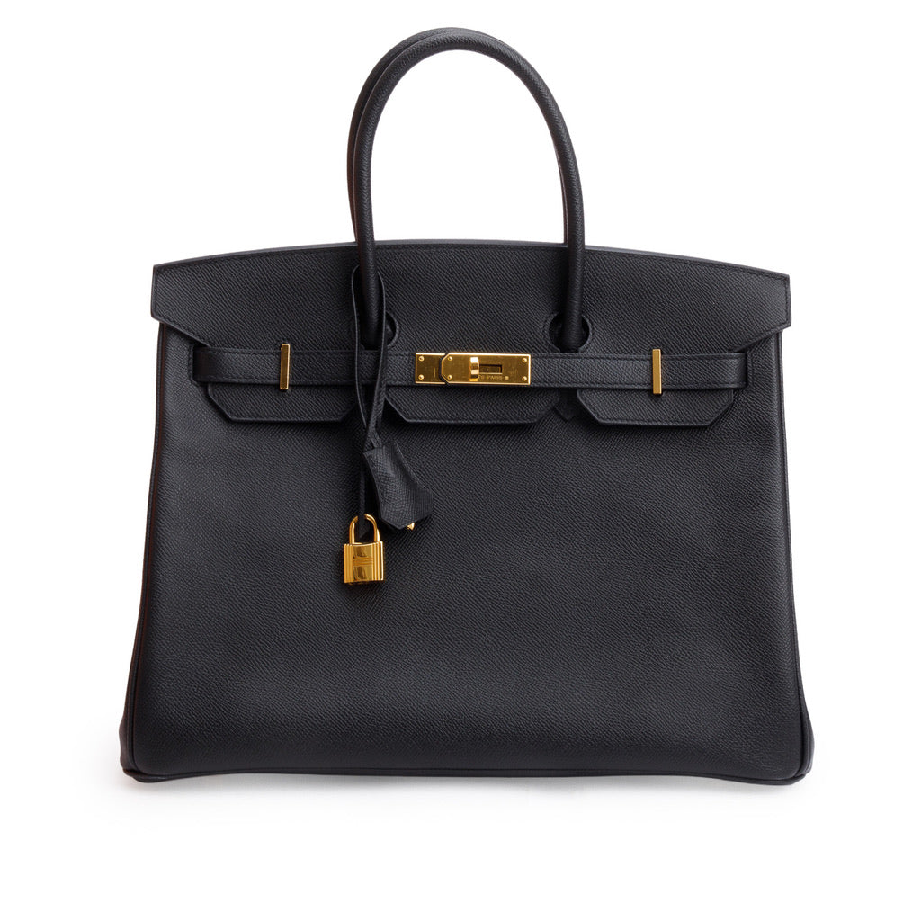 Hermes Noir Veau Epsom Birkin 35 w/ Box