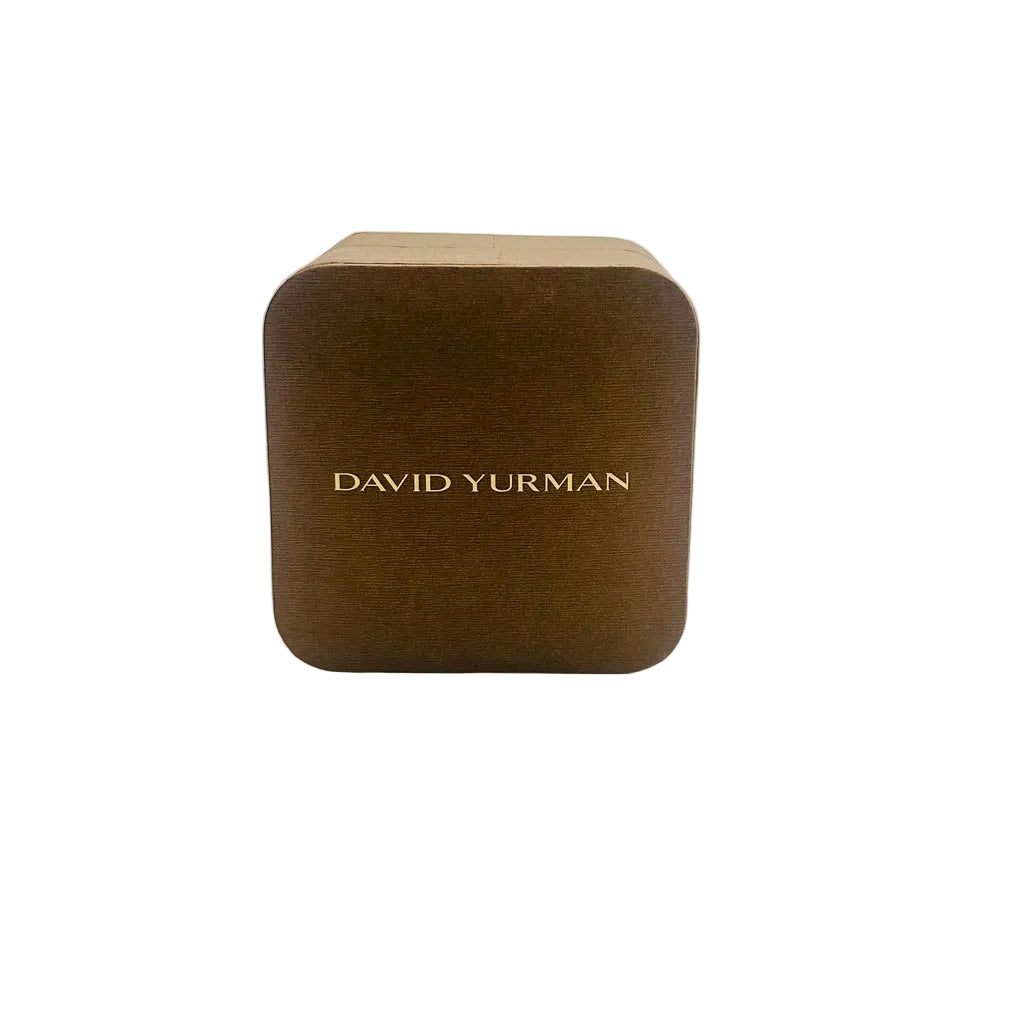 David Yurman Sterling Sliver & 18k Yellow Gold Black Diamond Waves Dagger Amulet Pendant w/ Box