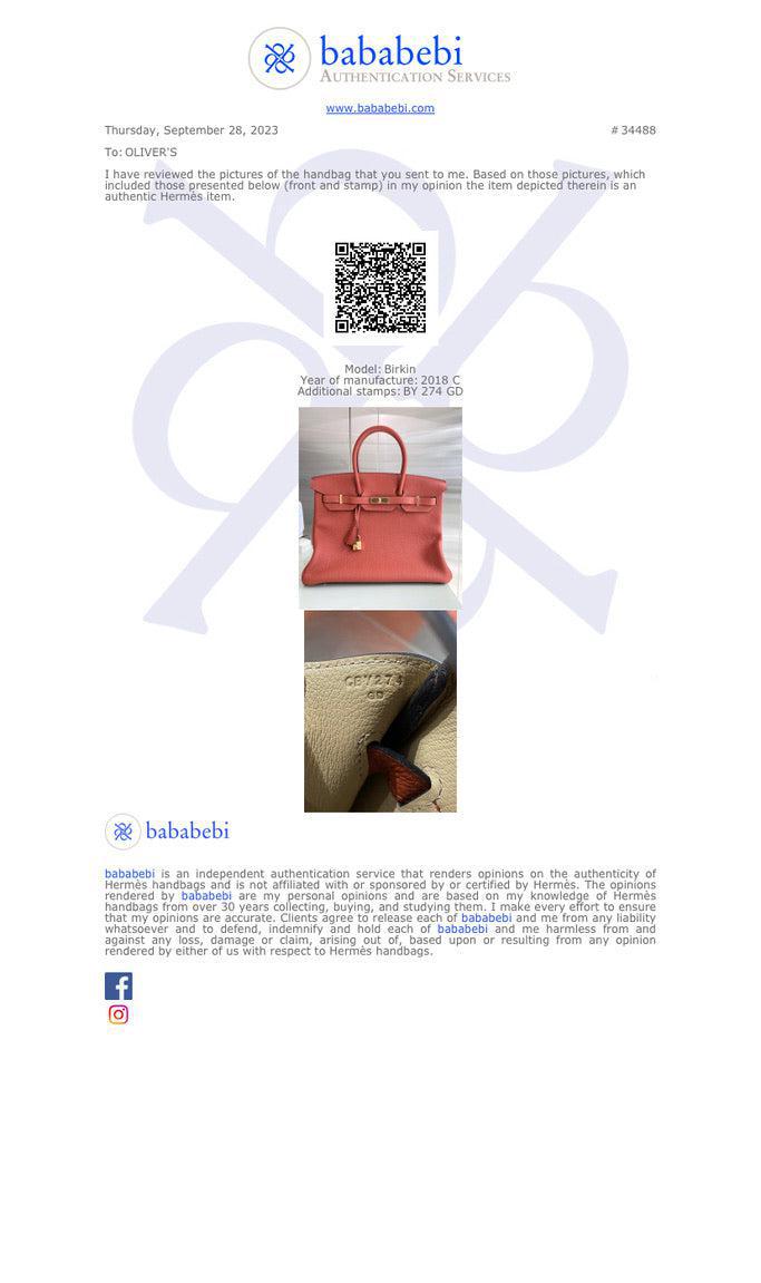 Hermes Brown Taurillon Clemence Birkin 35