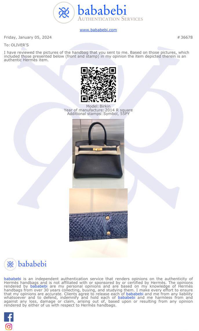 Hermes Black Noir Epsom Birkin 30