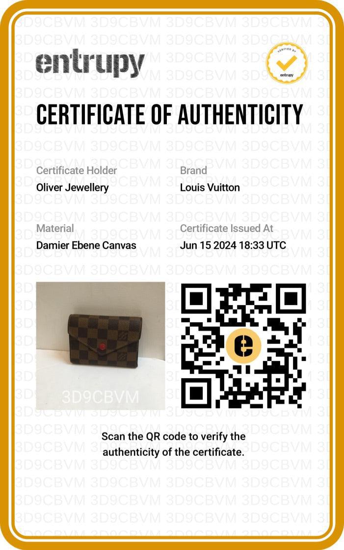 Louis Vuitton Damier Ebene Victorine Wallet w/ Box