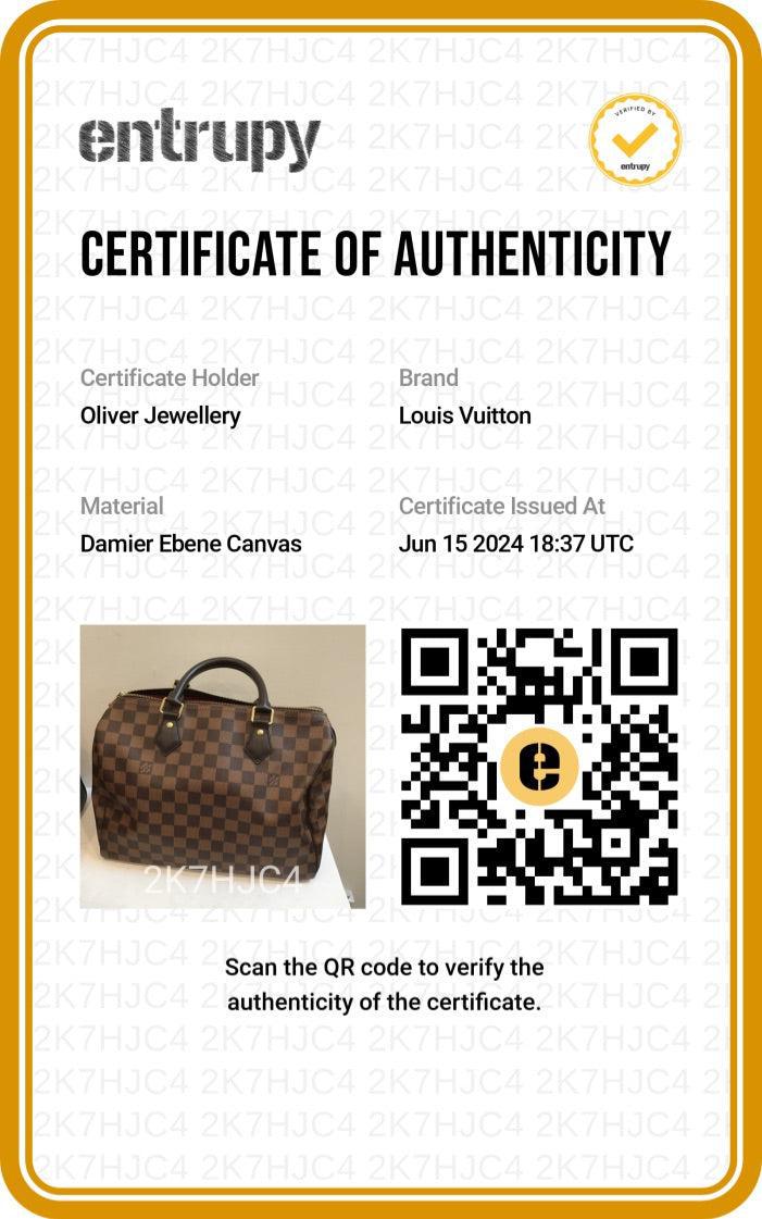 Louis Vuitton Damier Ebene Speedy 30 w/ Box