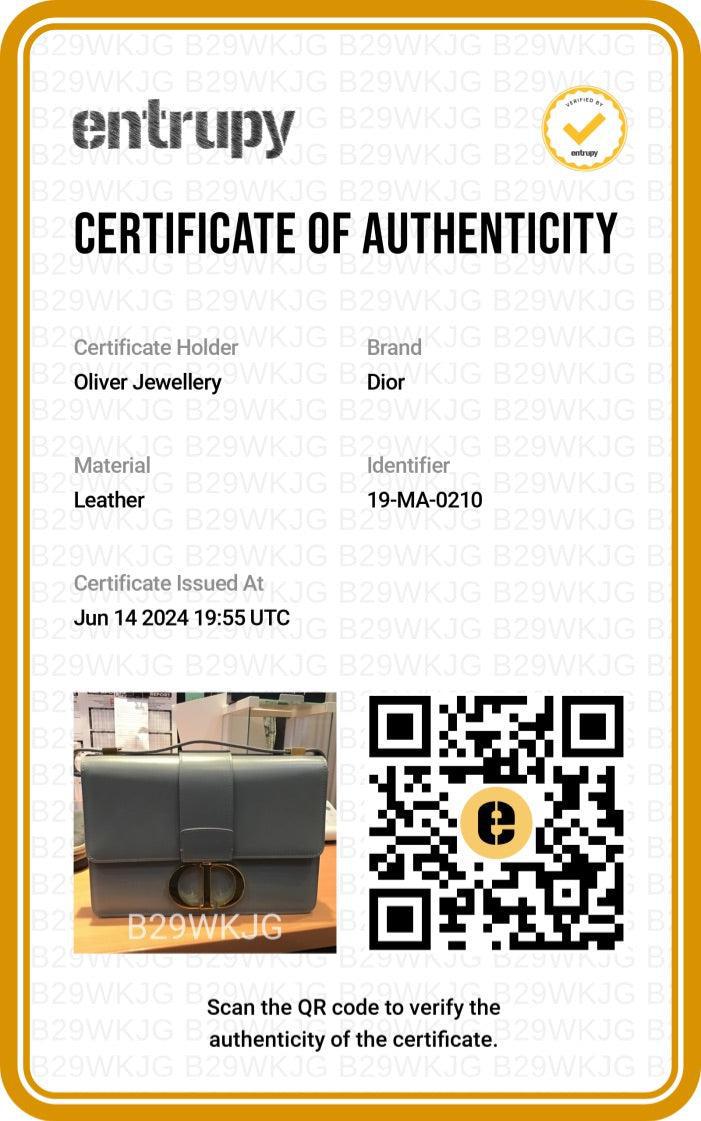 Christian Dior Grey Box Leather 30 Montaigne Bag