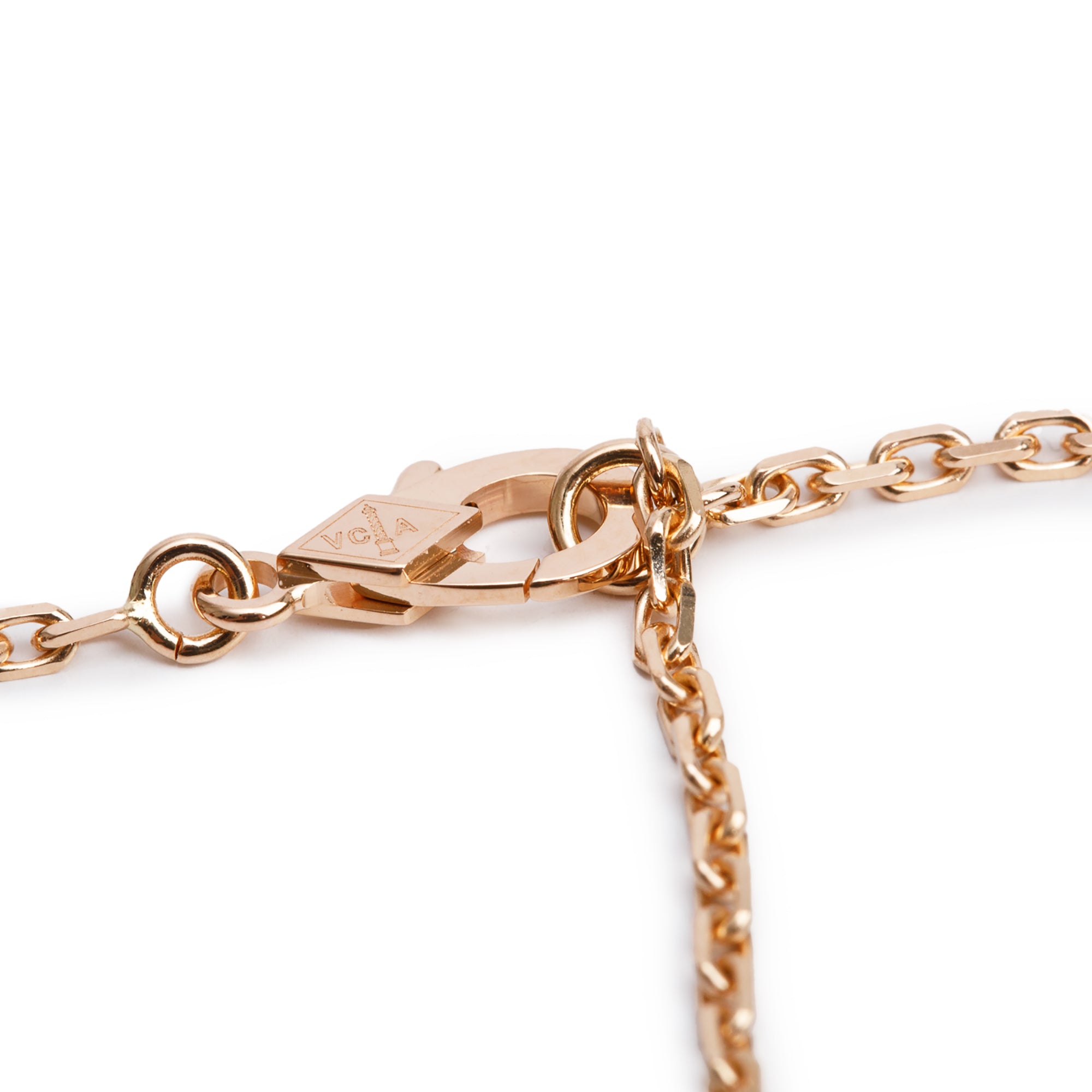 Van Cleef & Arpels 2024 18k Rose Gold Diamond Frivole Pendant Necklace,Small Model w/ Box, Receipt & Certificate