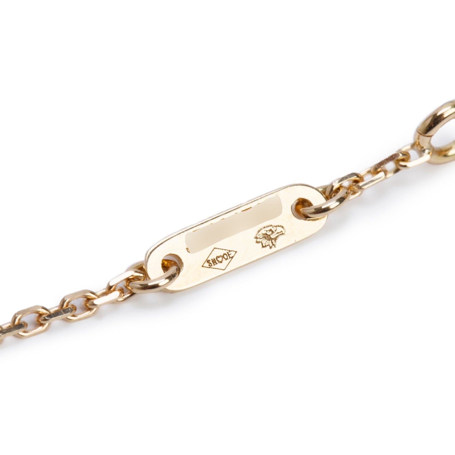 Van Cleef & Arpels 2026 18k Yellow Gold Sweet Alhambra 1 Motif Mother of Pearl Bracelet w/ Box & Certificate