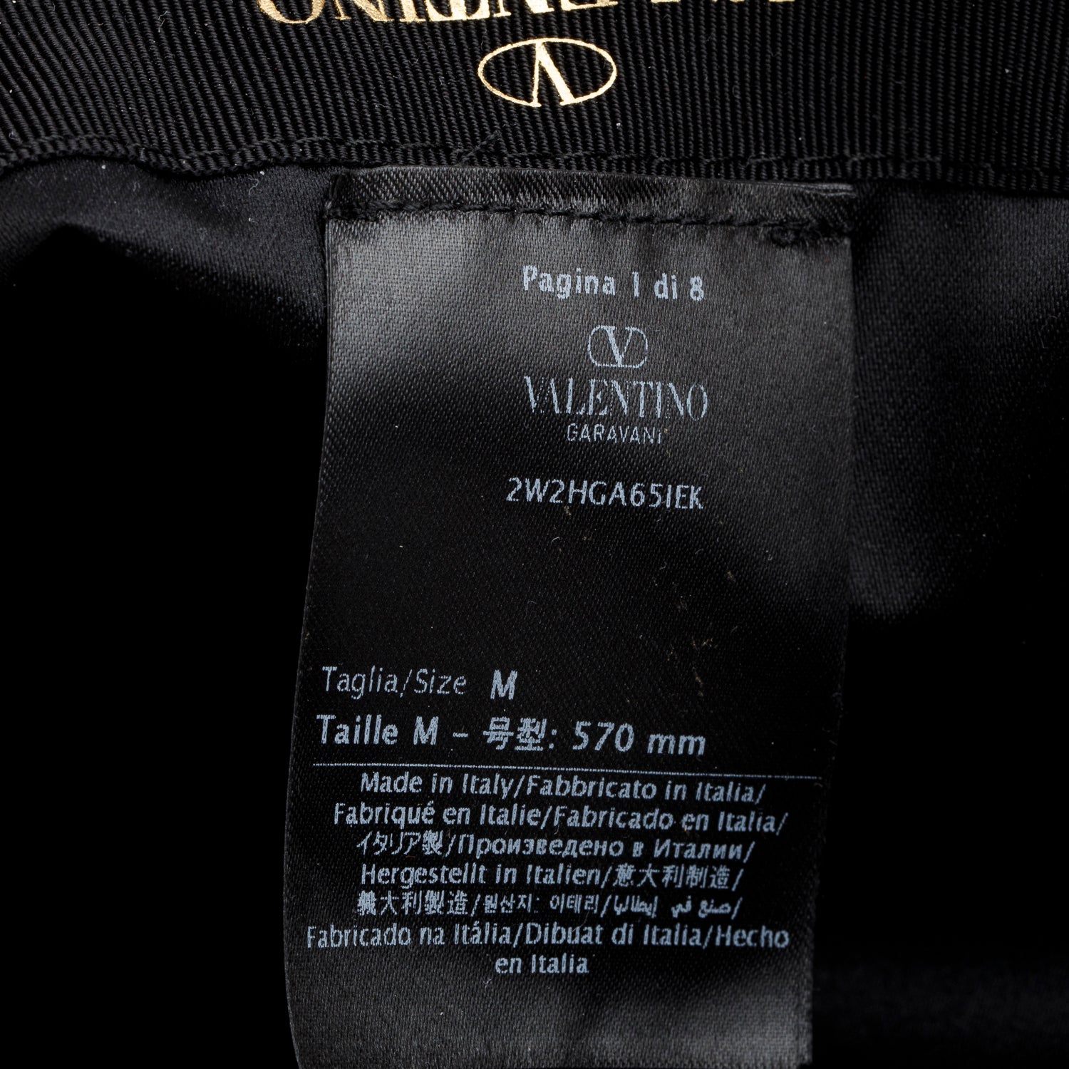Valentino Beige Black Cotton Toile Iconographe Bucket Hat, Size M