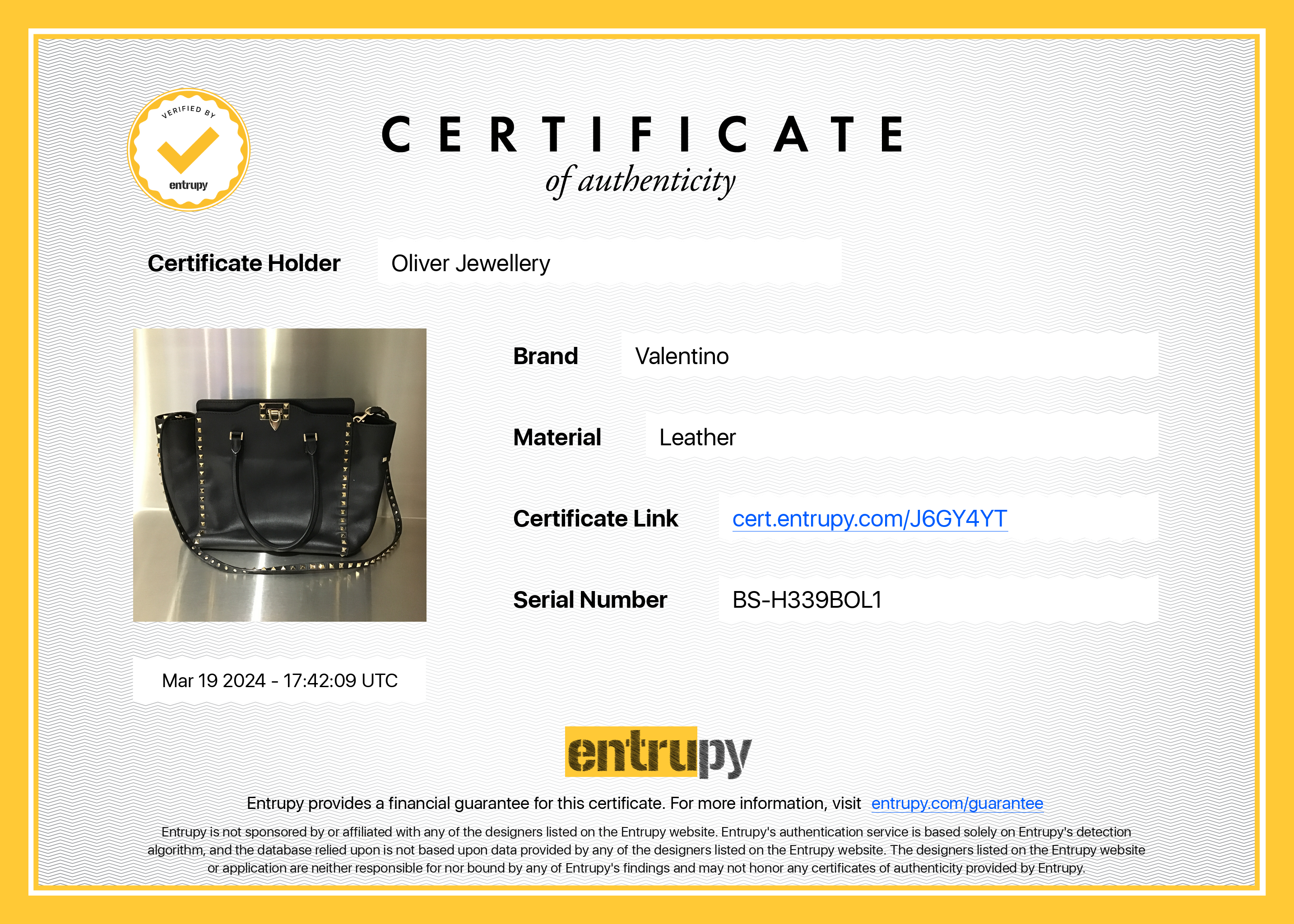 Valentino Black Calfskin Leather Medium Rockstud Tote Bag w/ Strap