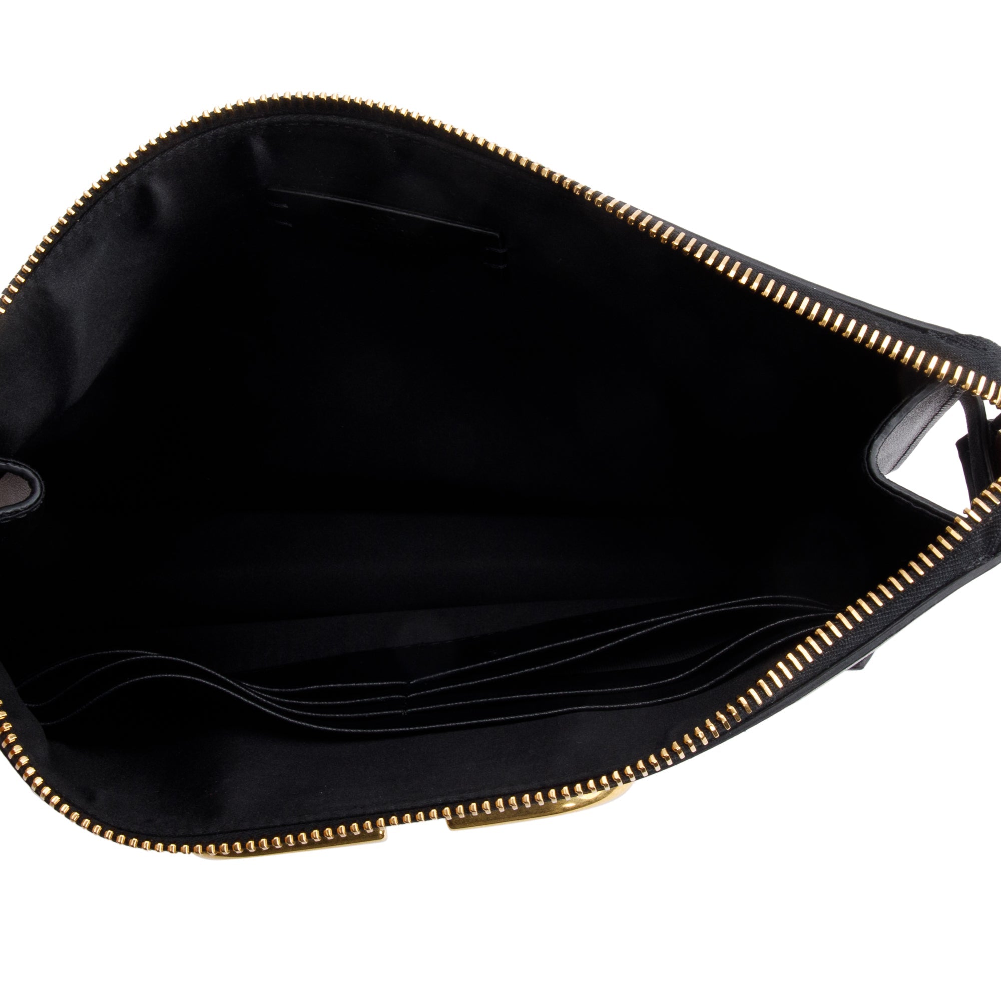 Valentino Black Calfskin Leather Signature Vlogo Pouch w/ Box