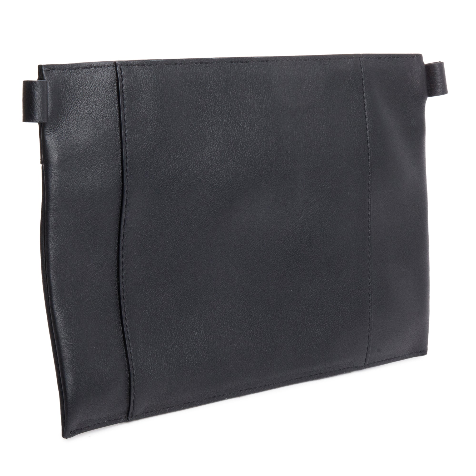 Valentino Black Calfskin Leather VLTN Messenger Pouch