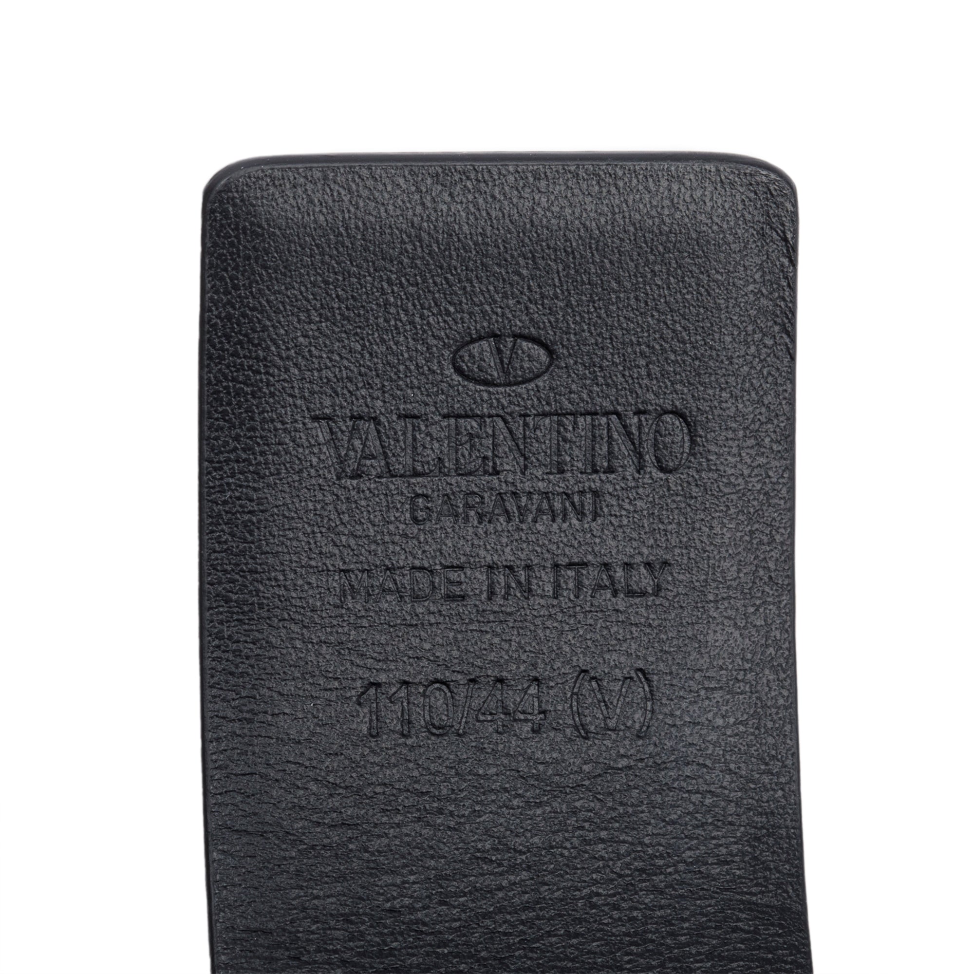 Valentino Black Calfskin Vlogo Signature 35 MM Leather Belt, 110 44 w/ Box