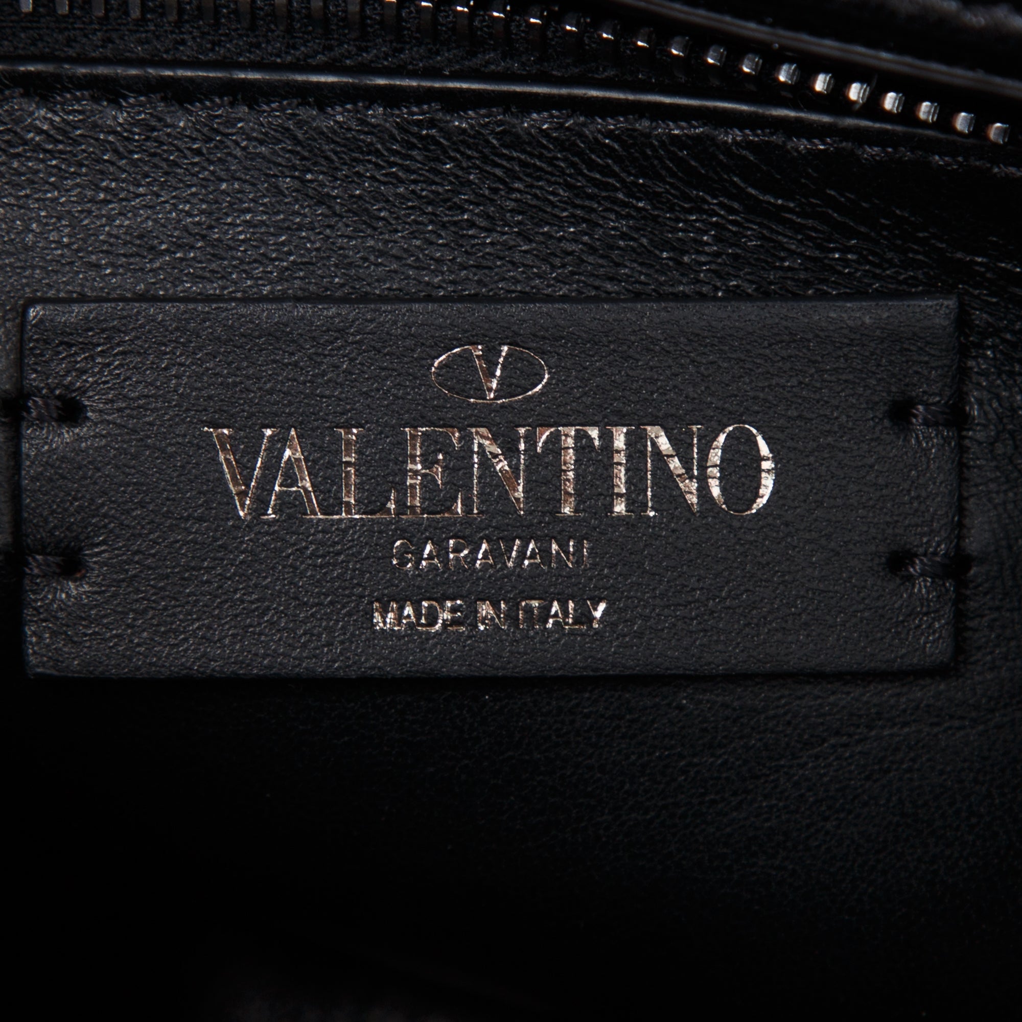 Valentino Black Medium Roman Stud Shoulder Bag