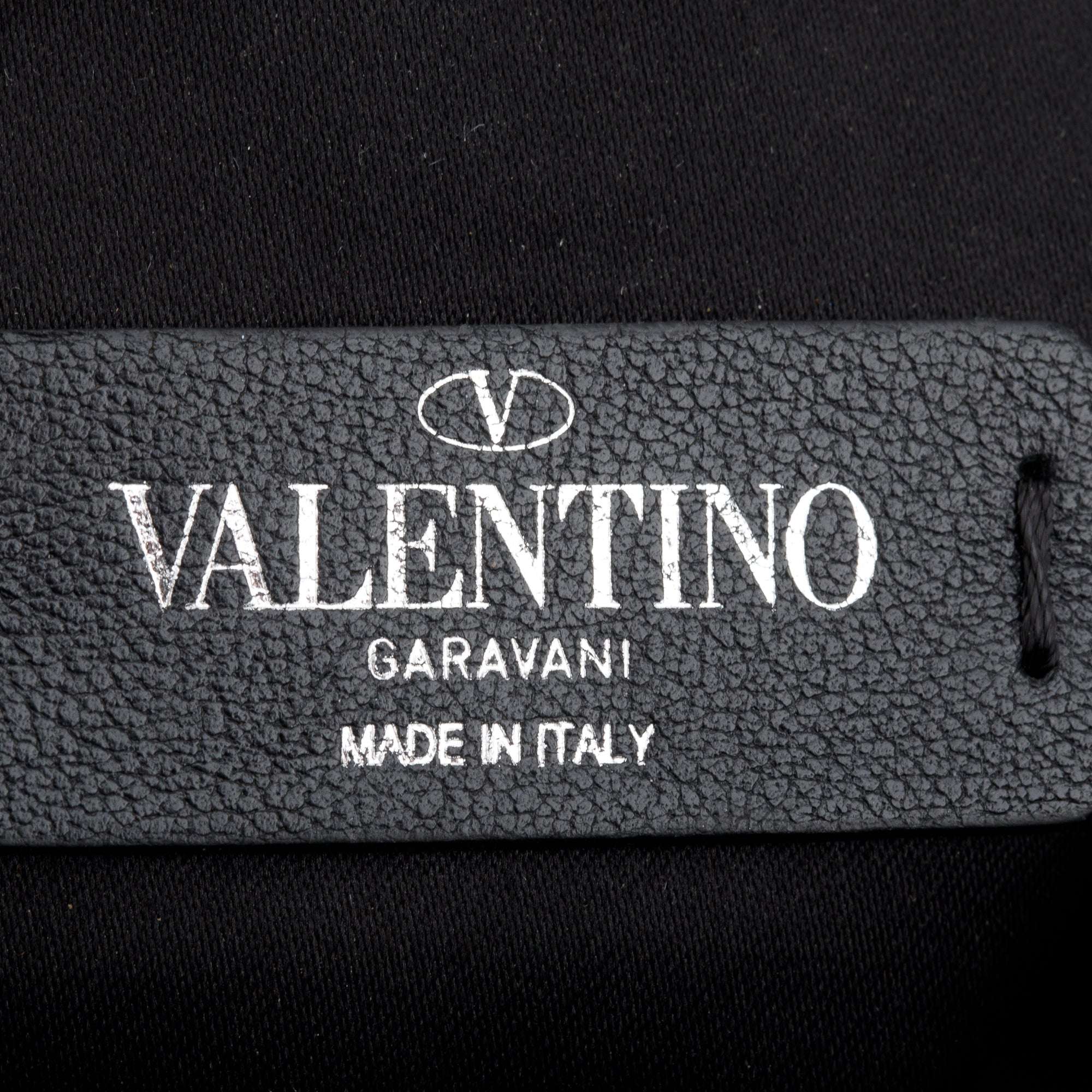 Valentino Brown Leather VLTN Clutch