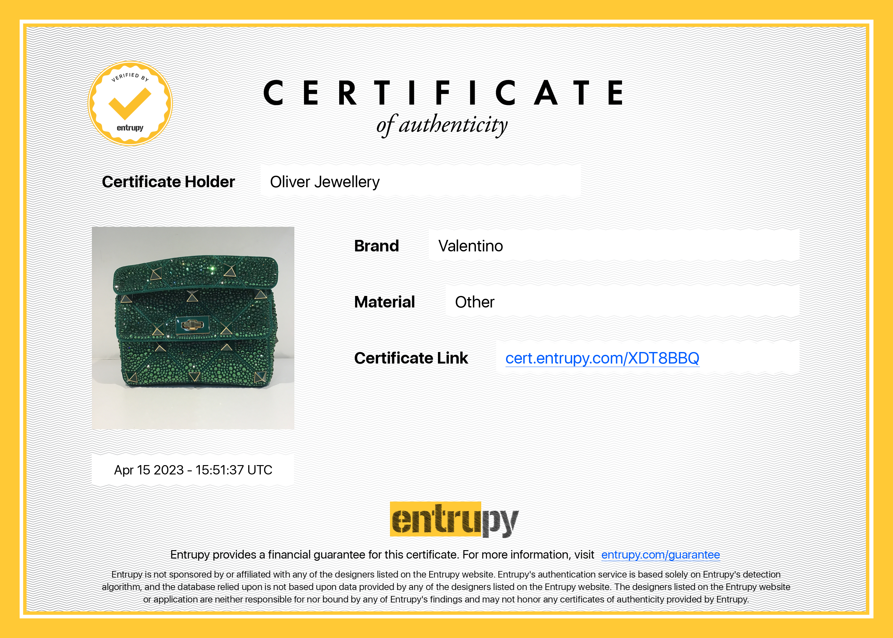 Valentino Green Medium Crystal Roman Stud Shoulder Bag