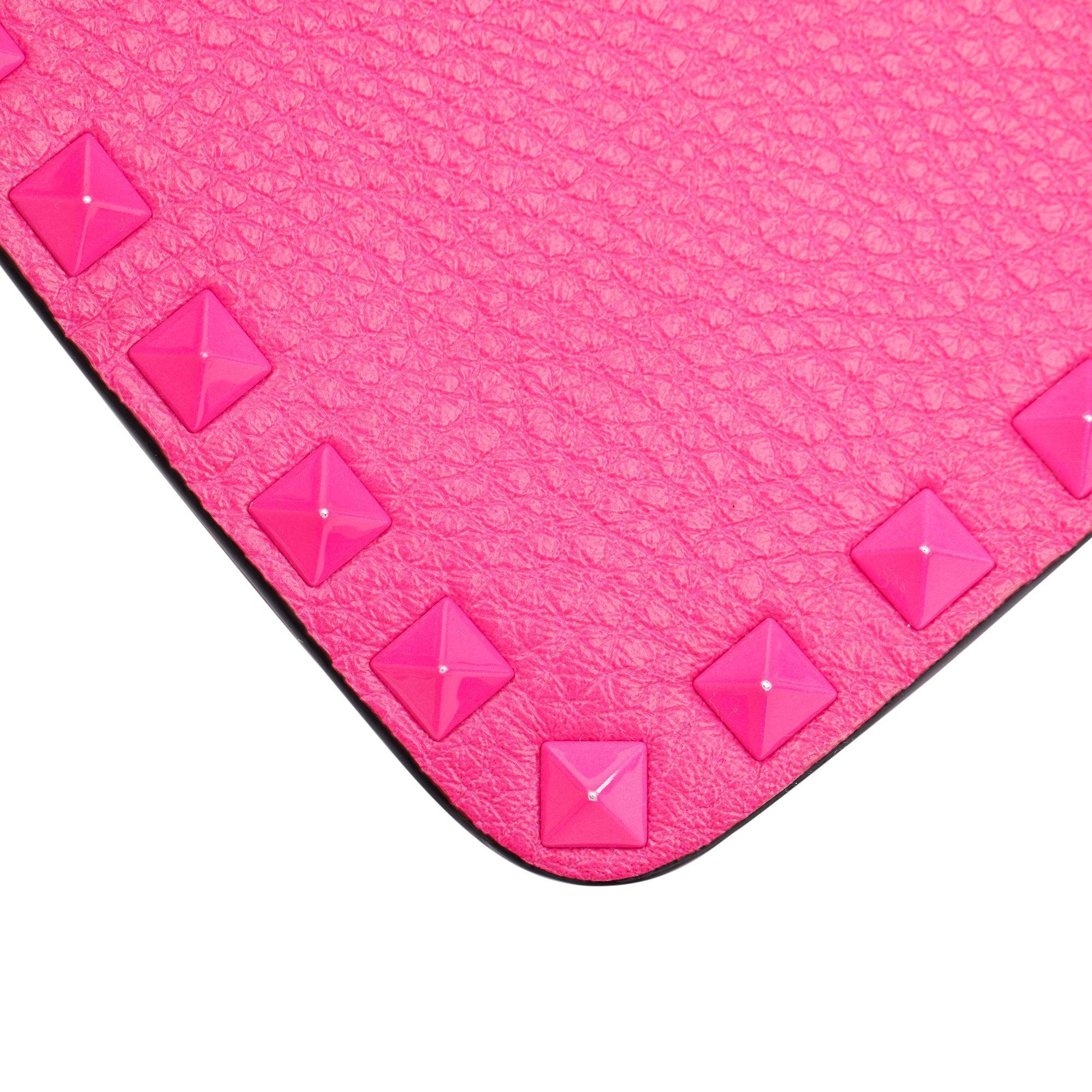 Valentino Pink Grainy Calfskin Leather Small Rockstud Crossbody Bag