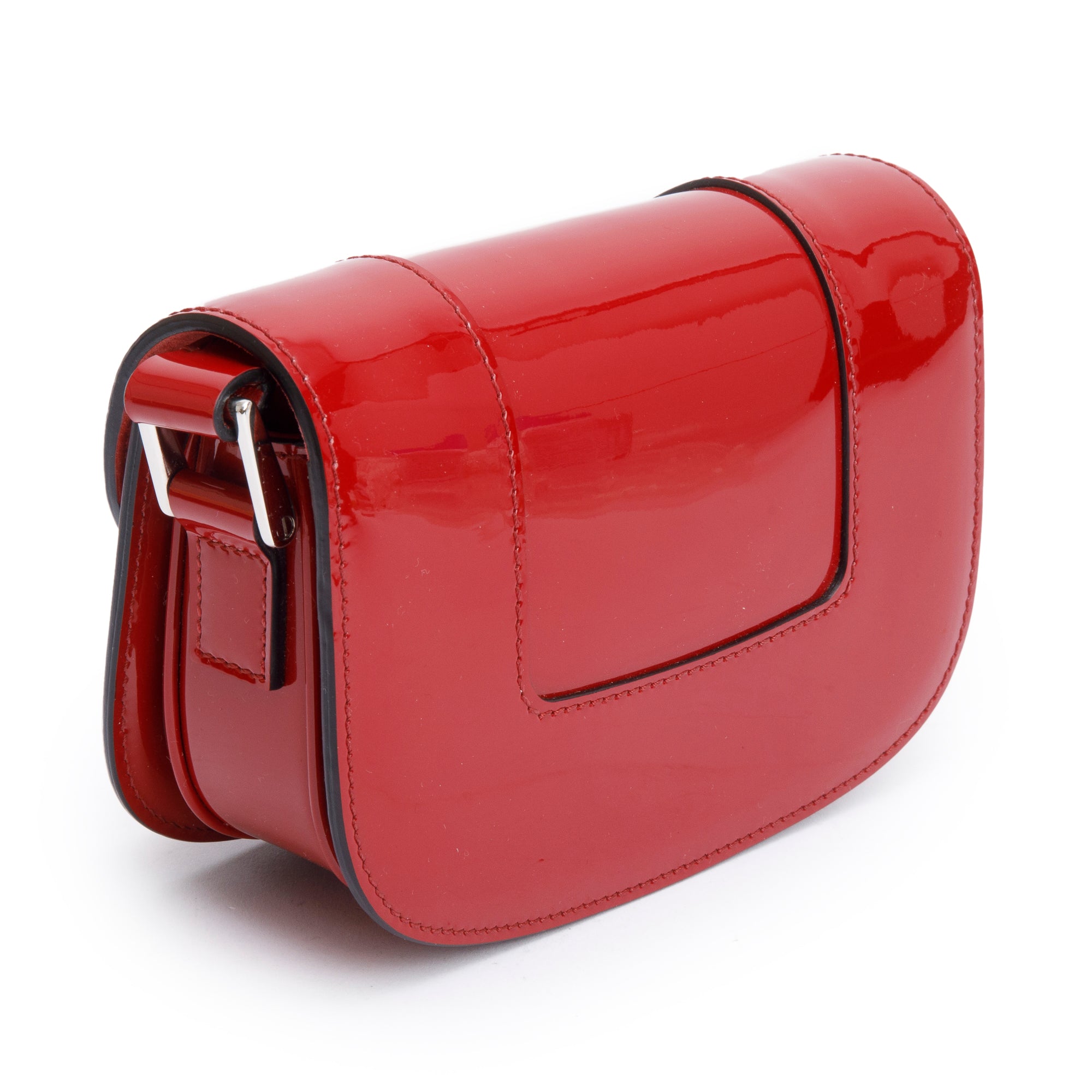 Valentino Red Patent Leather Small Supervee Crossbody Bag