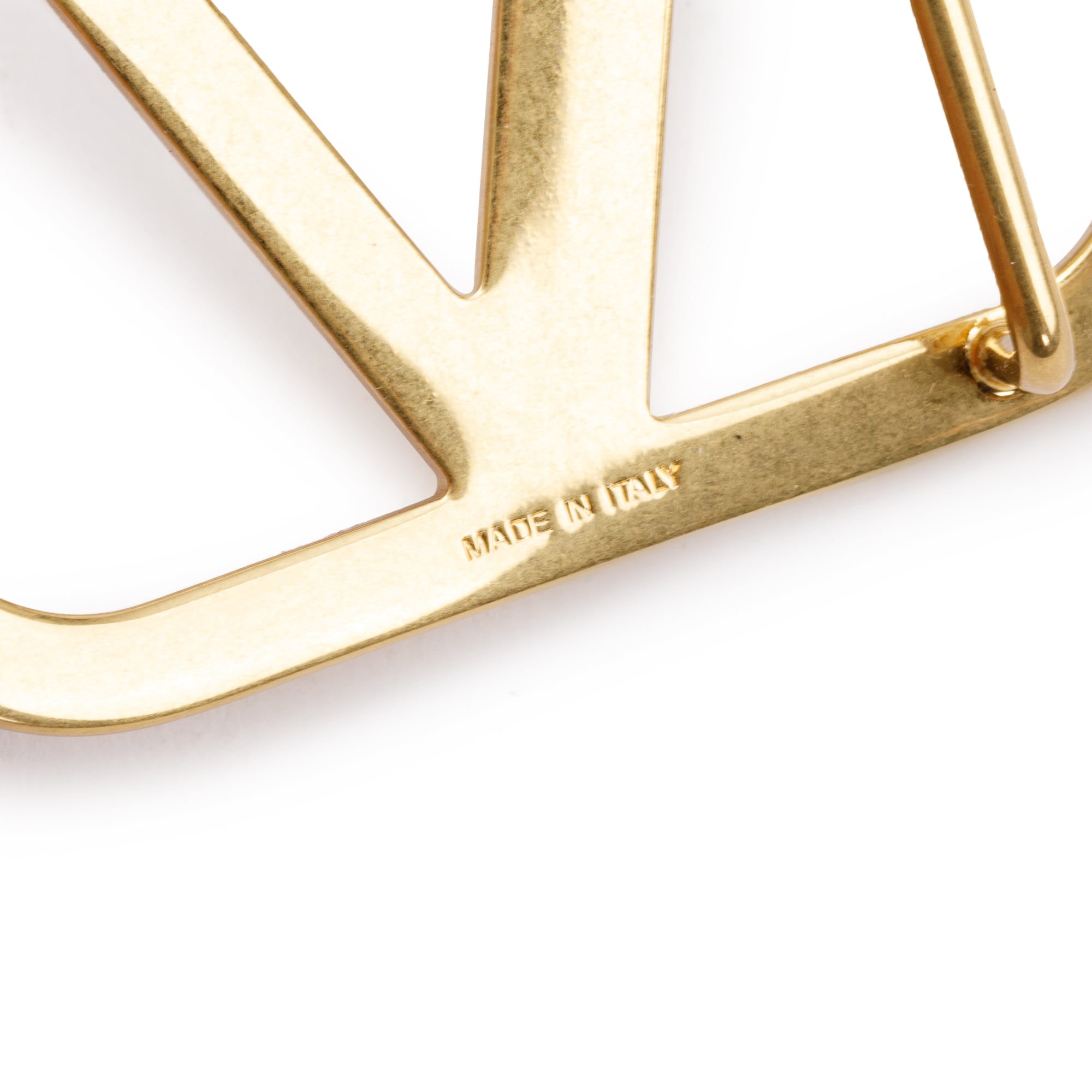 Valentino Saddle Brown/Black Calfskin Reversible Vlogo Signature 30 MM Leather Belt, 80 32