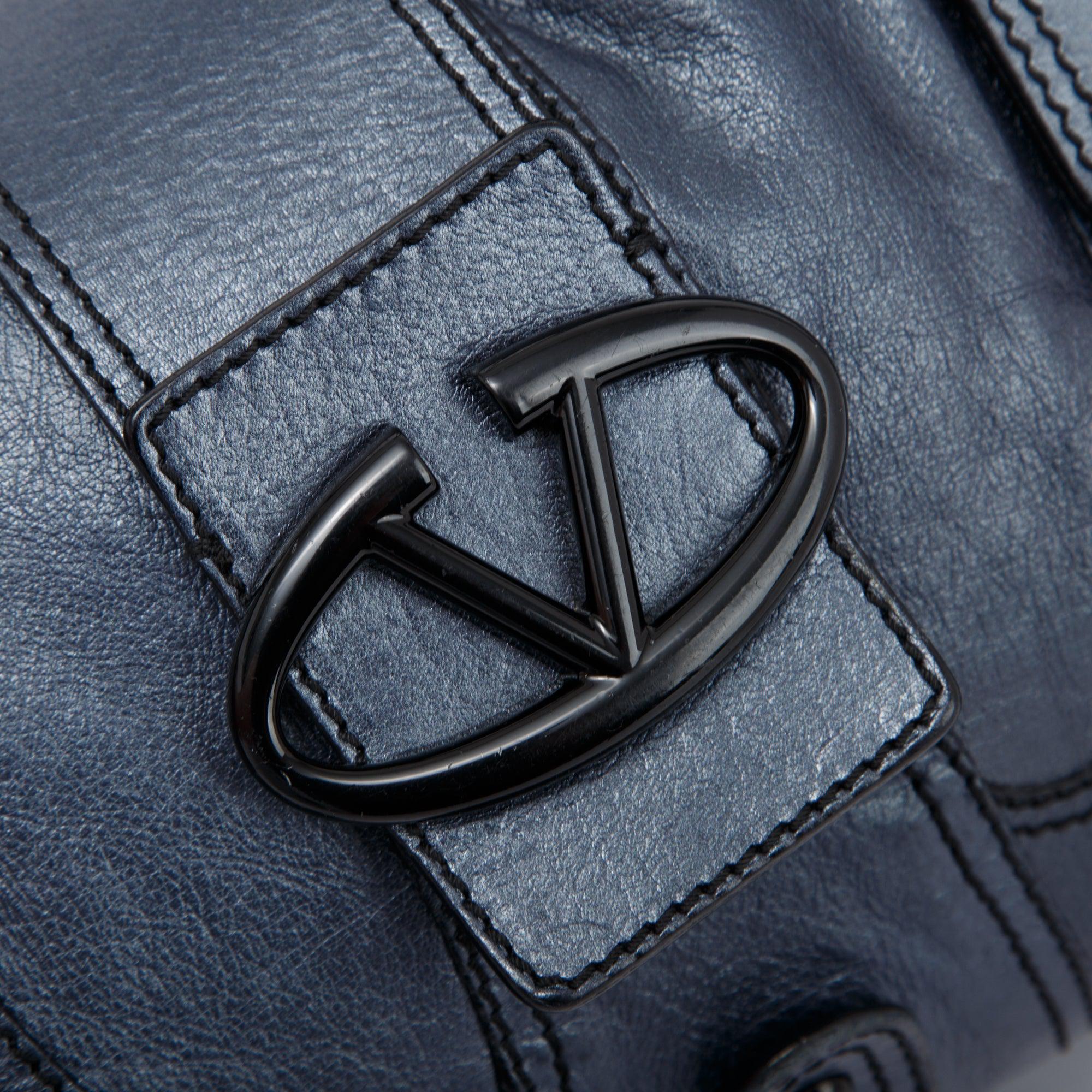 Valentino V-Logo Leather Shoulder Bag