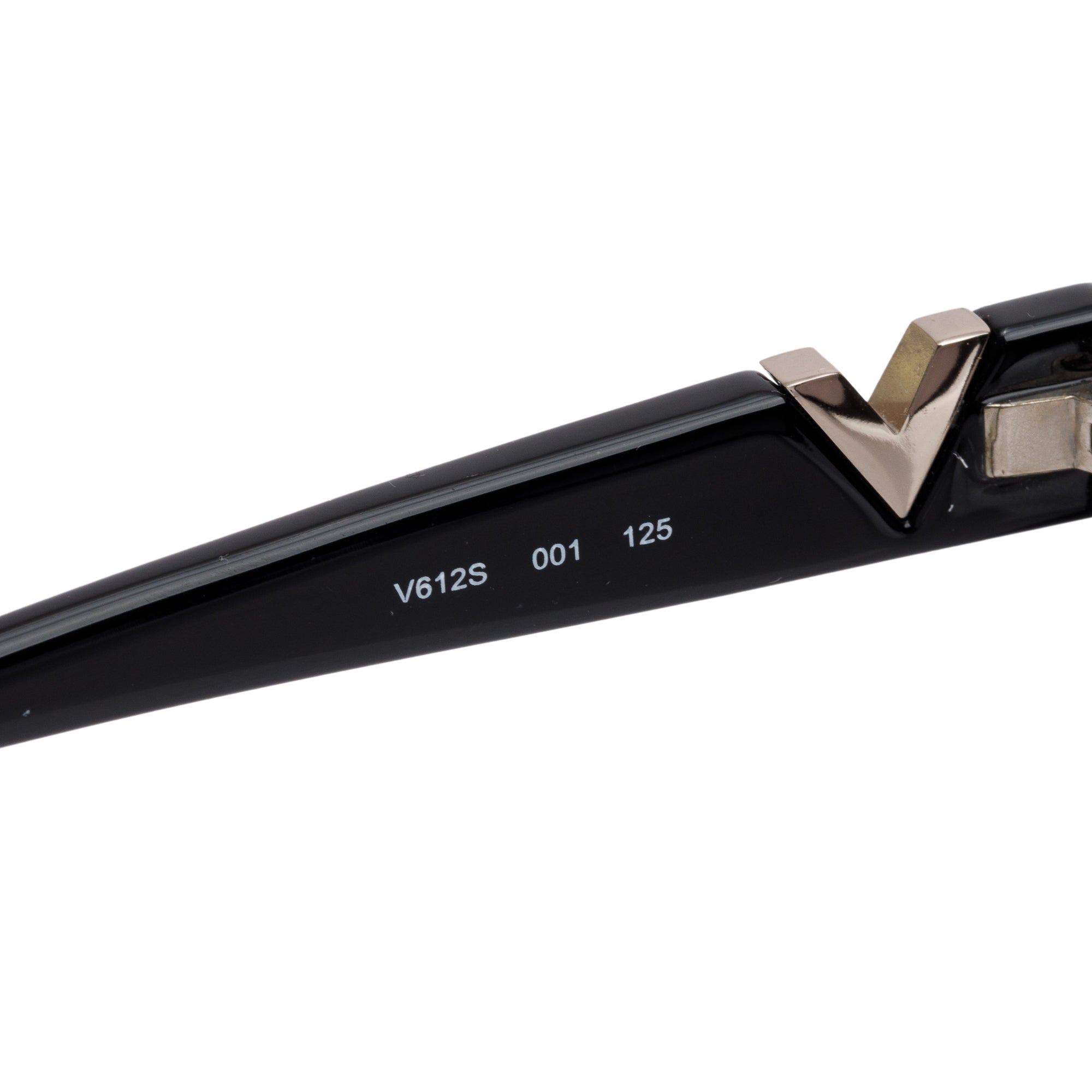 Valentino V612S Black Acetate V Logo Square Sunglasses w/ Case