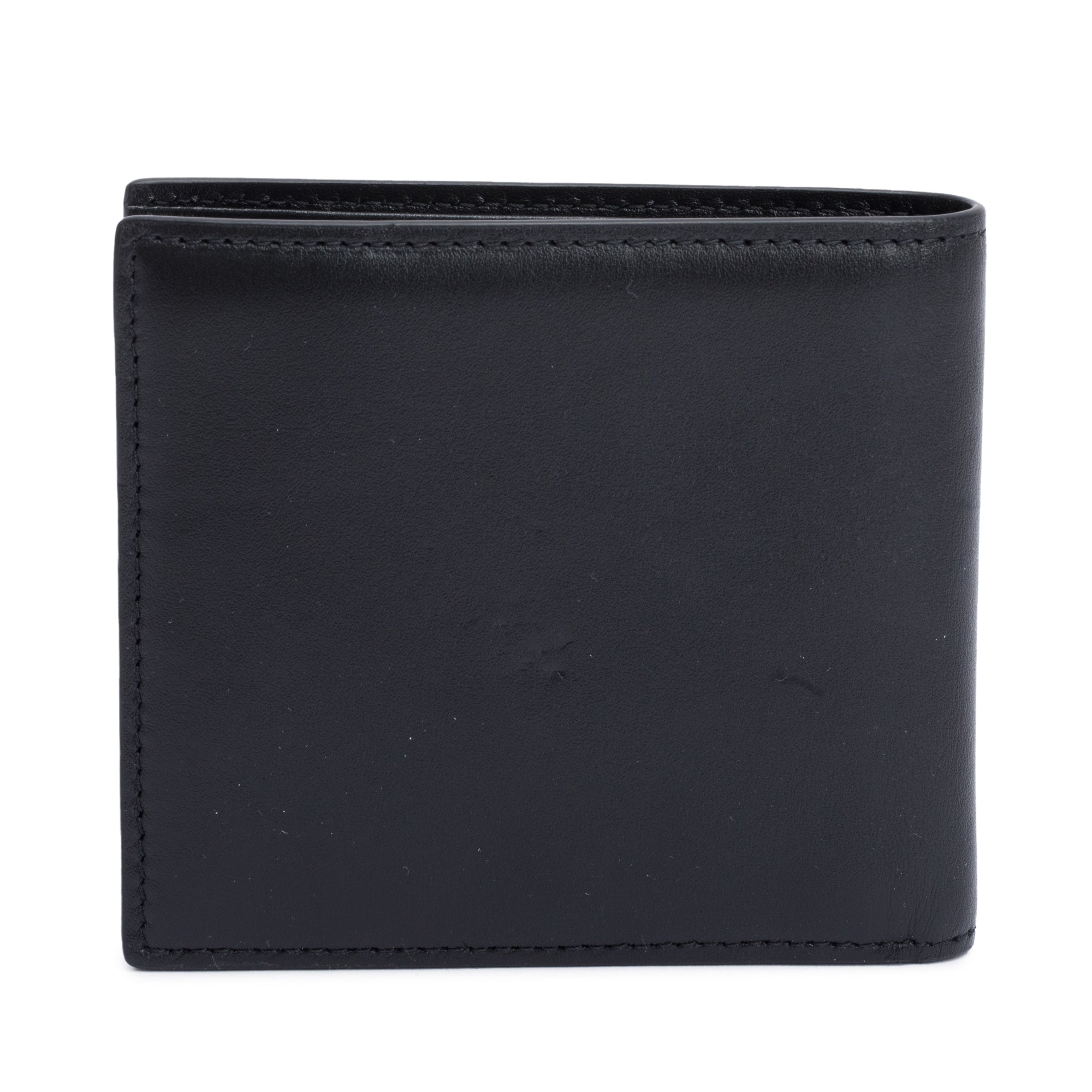 Valentino X Undercover Skull Logo Black Leather Bifold Wallet