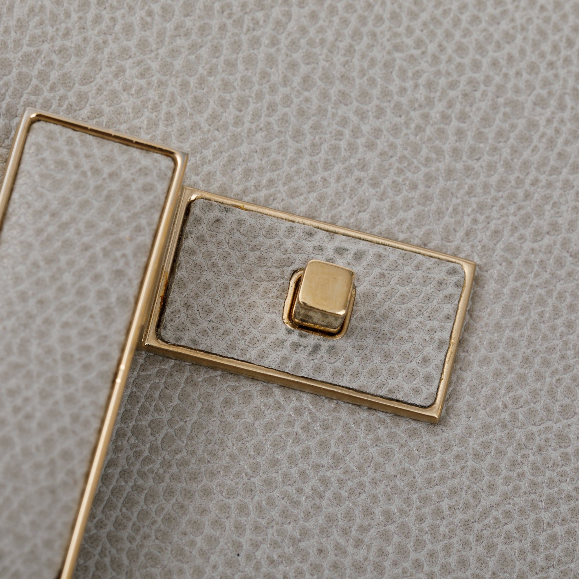 Valextra Grey Leather Iside Micro Top Handle Flap Bag w/ Strap