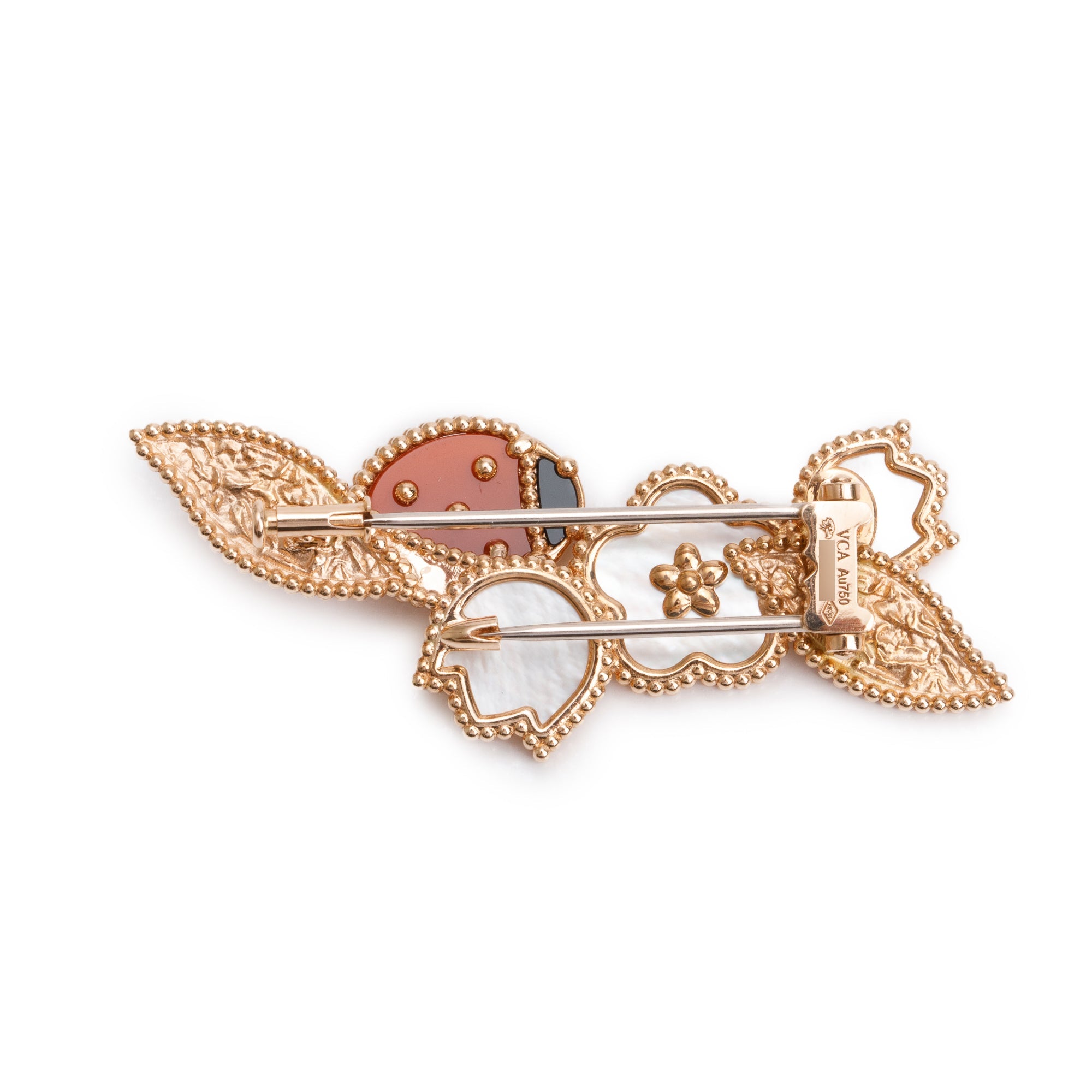 Van Cleef & Arpels 18k Rose Gold Lucky Spring Clip w/ Certificate