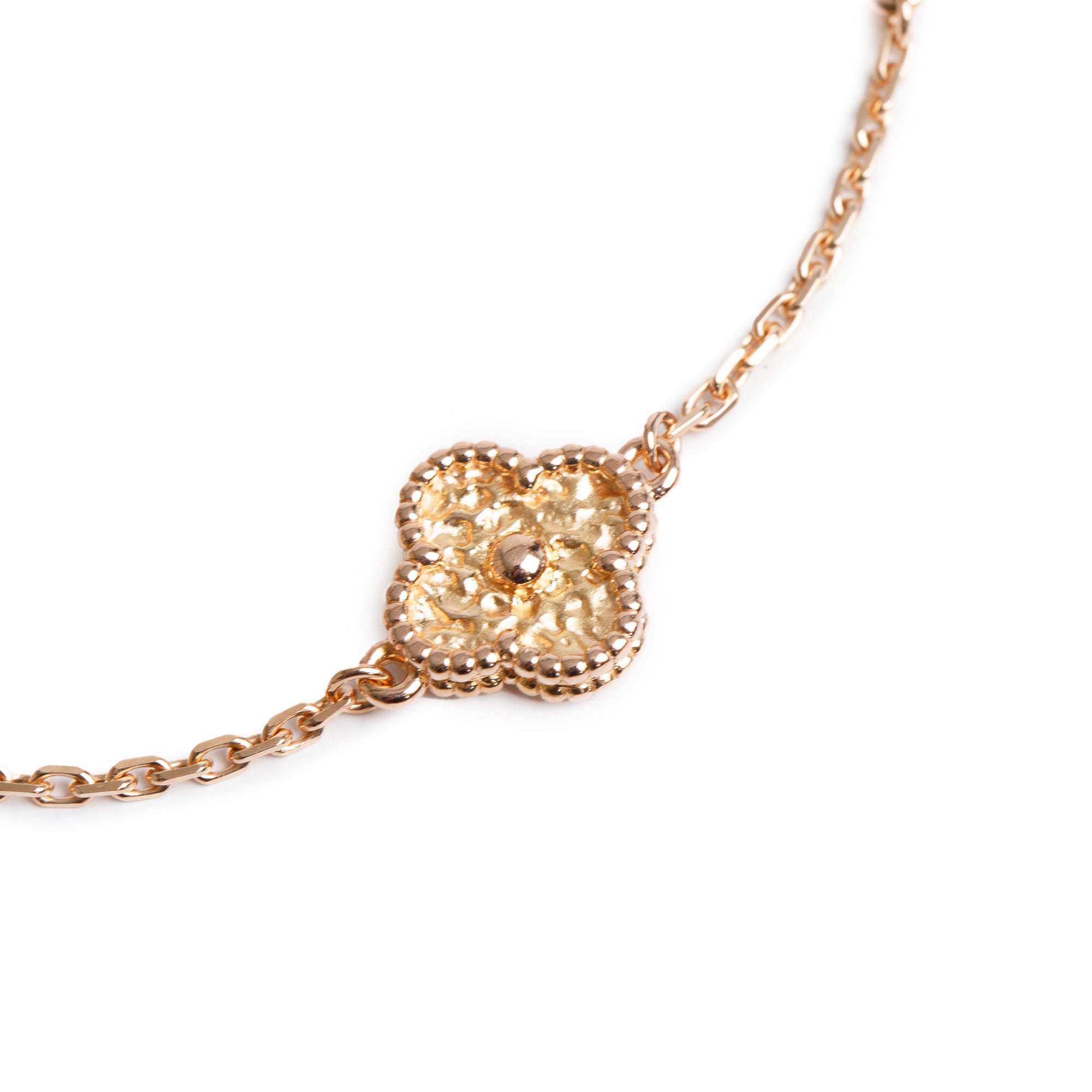 Van Cleef & Arpels 18k Rose Gold Sweet Alhambra 6 Motif Bracelet