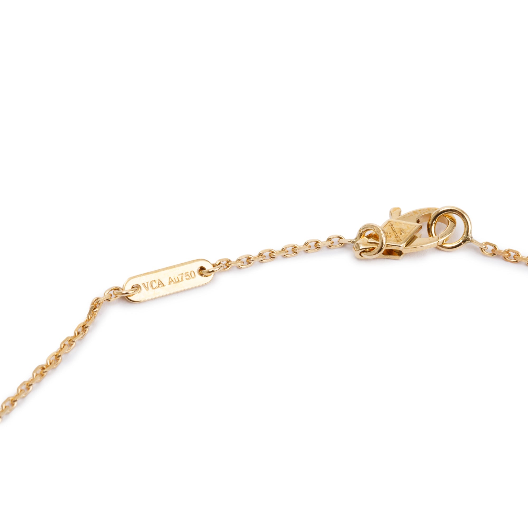 Van Cleef & Arpels 18k Rose Gold Sweet Alhambra Mother of Pearl Pendant Necklace w/ Box & Certificate