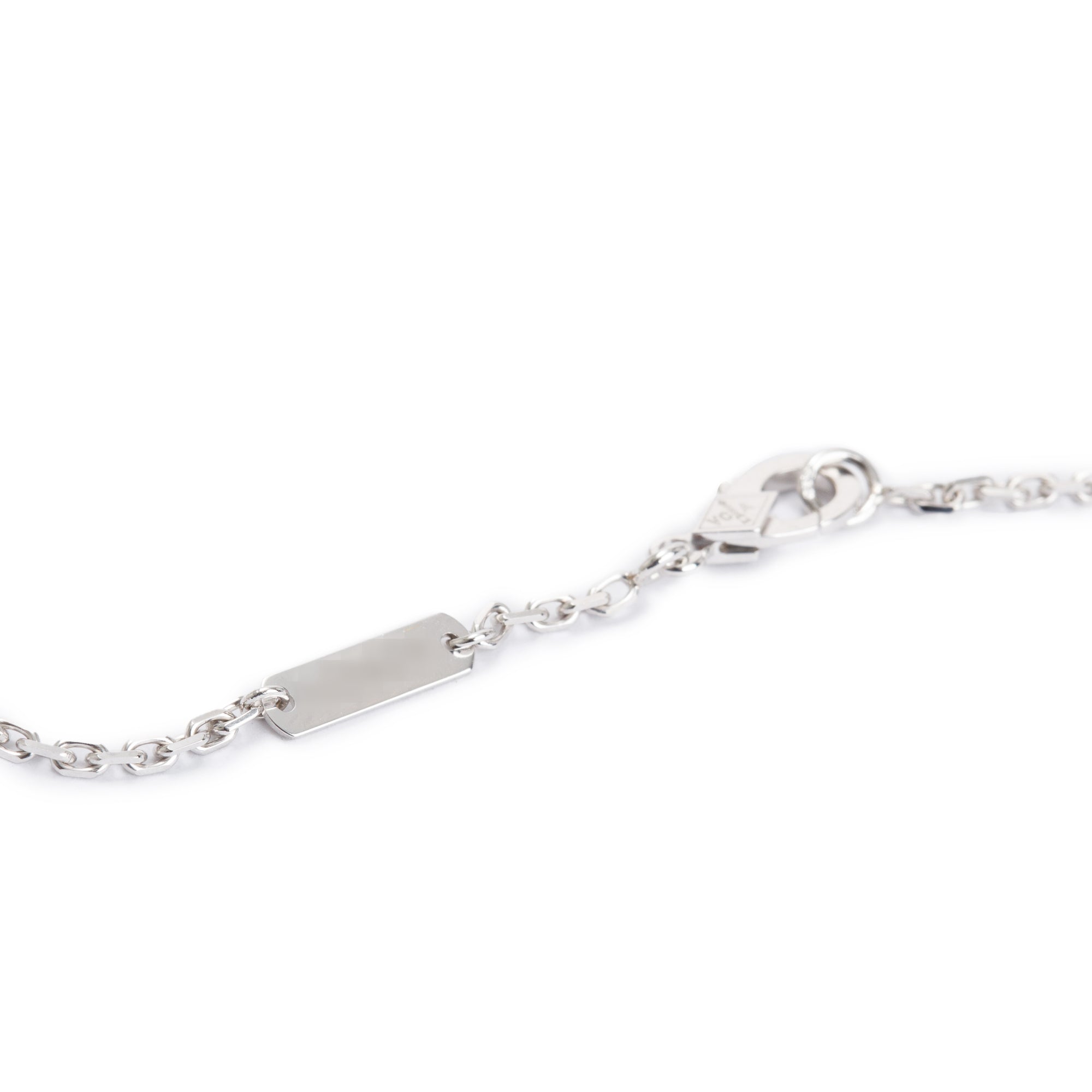 Van Cleef & Arpels 18k White Gold Magic Alhambra Pendant Necklace w/ Box
