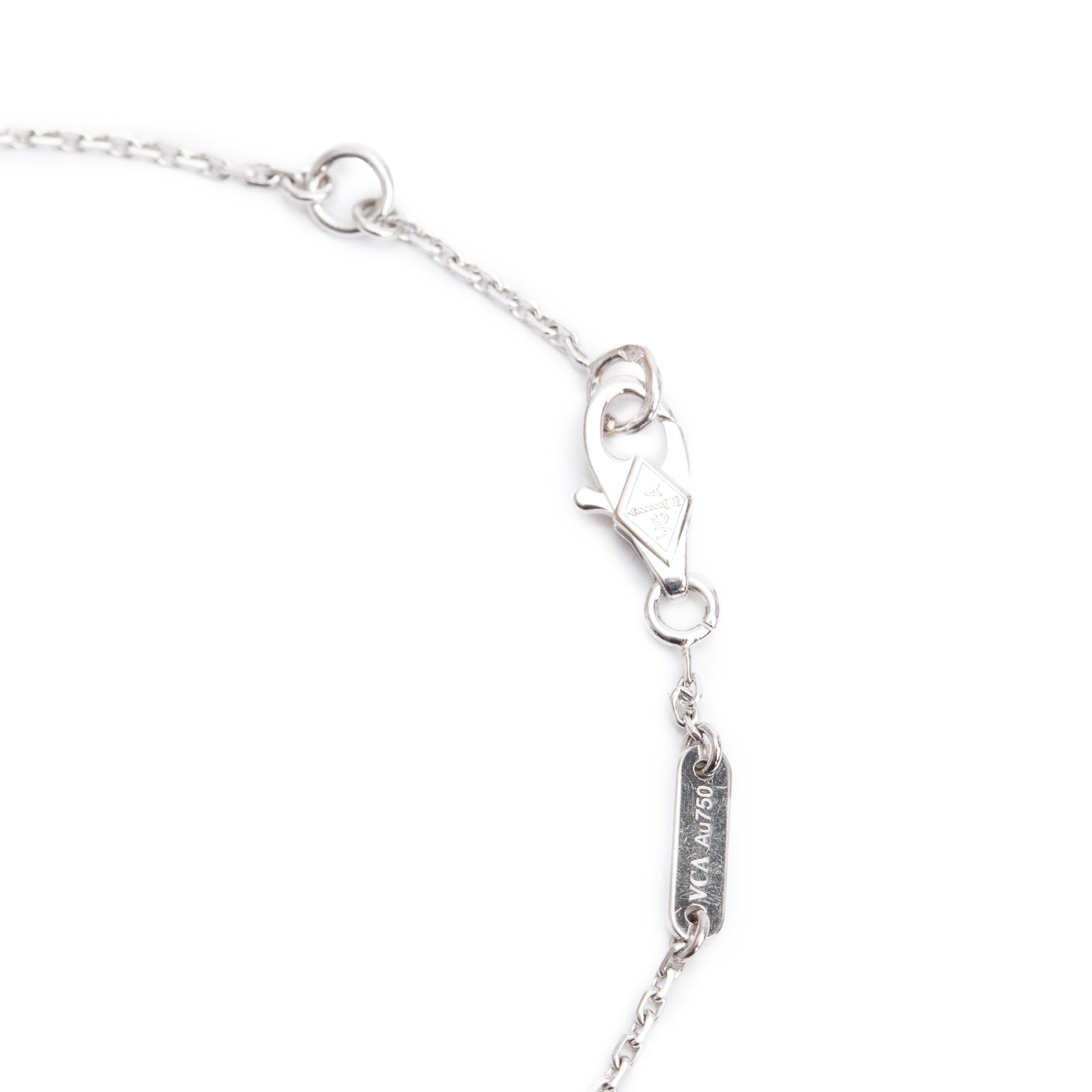 Van Cleef & Arpels 18k White Gold Sweet Alhambra Turquoise Butterflies Bracelet w/ Box