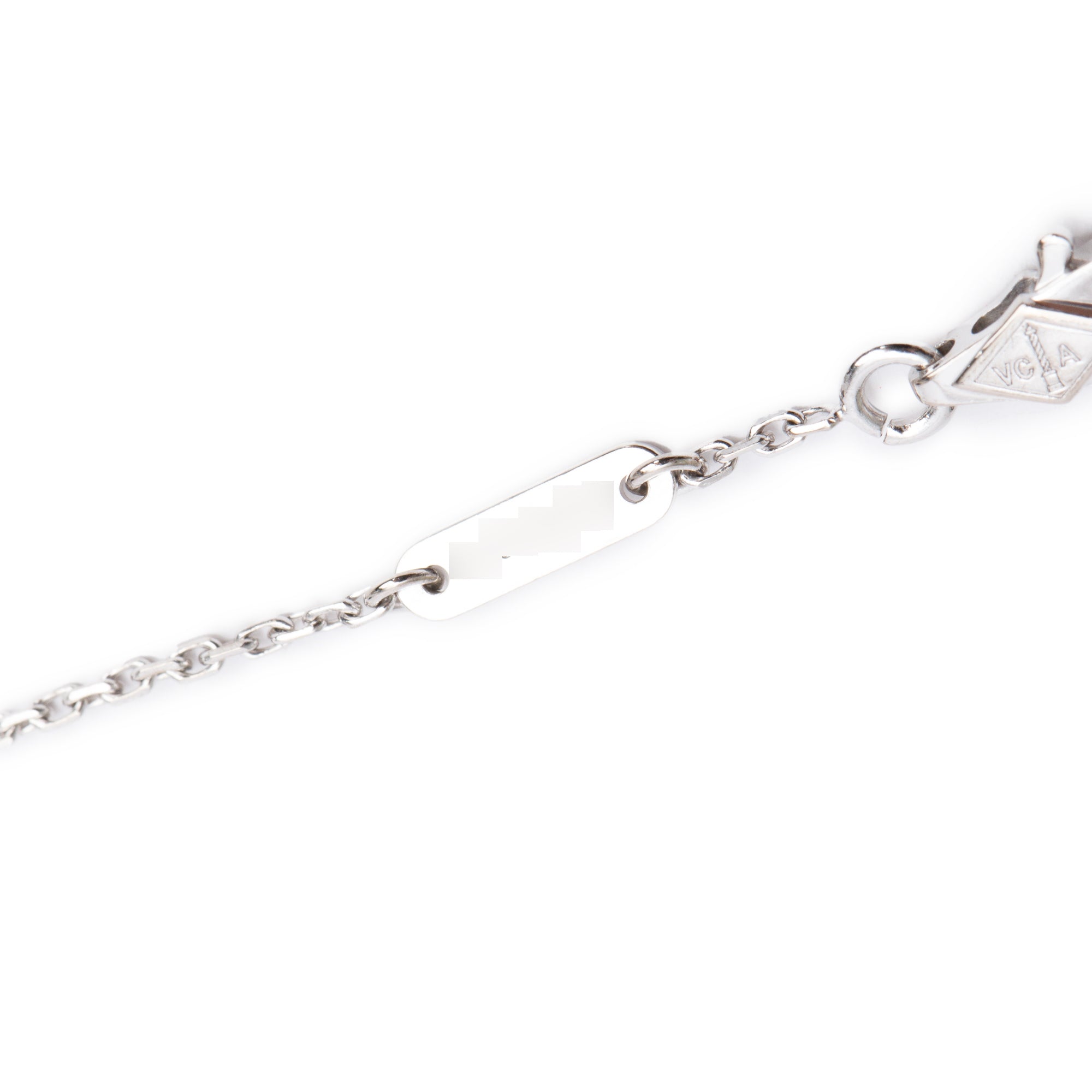 Van Cleef & Arpels 18k White Gold Sweet Alhambra Turquoise Butterflies Bracelet w/ Box